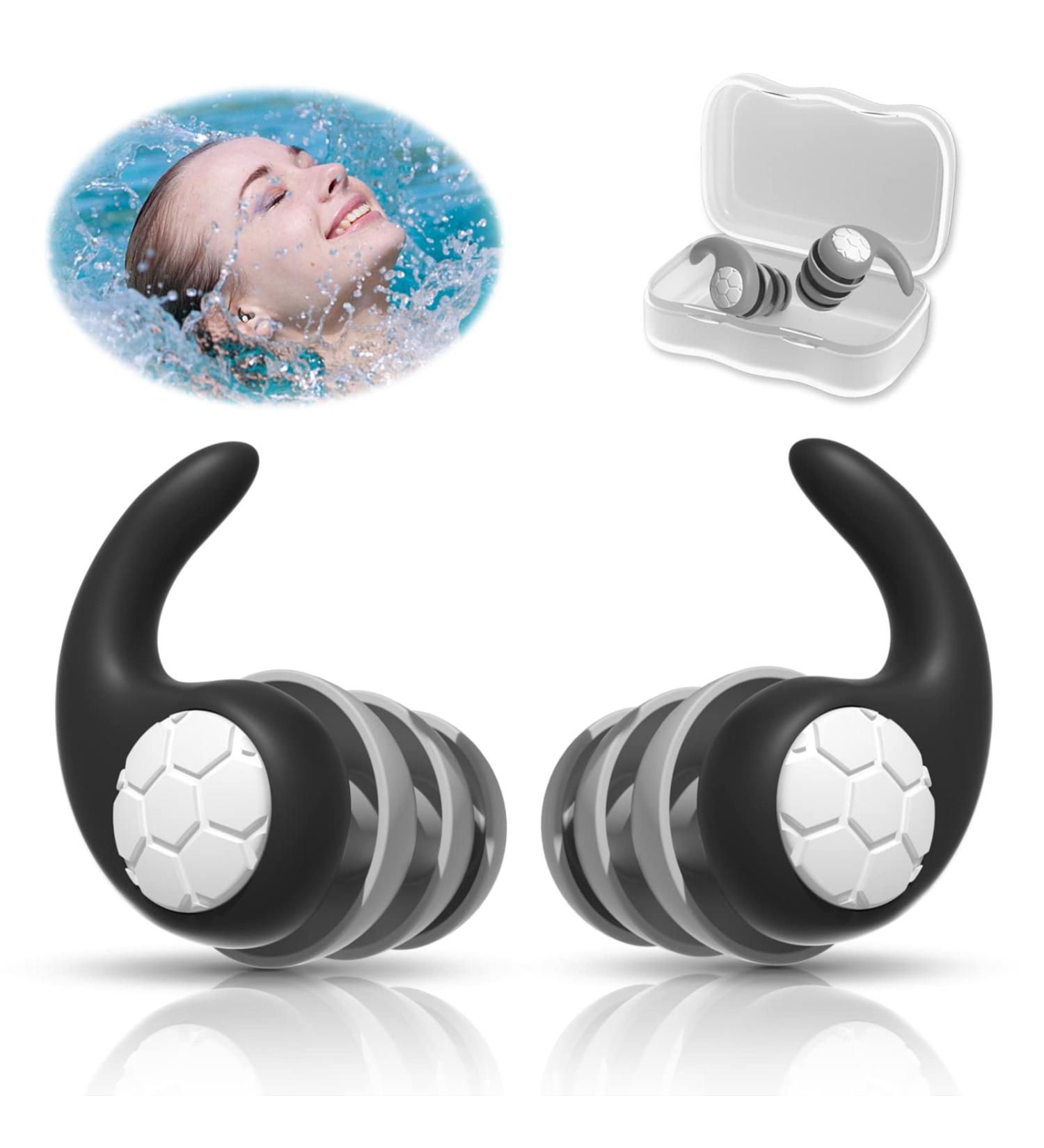 6 Pairs Waterproof Ear Plugs For Swimming,Silicone Swimming Earplugs, Spiral Ear Plugs, Professional Adult Dust-Proof Earplugs, Swimming Accessories For Kids Adults Surfing Snorkeling (Blue