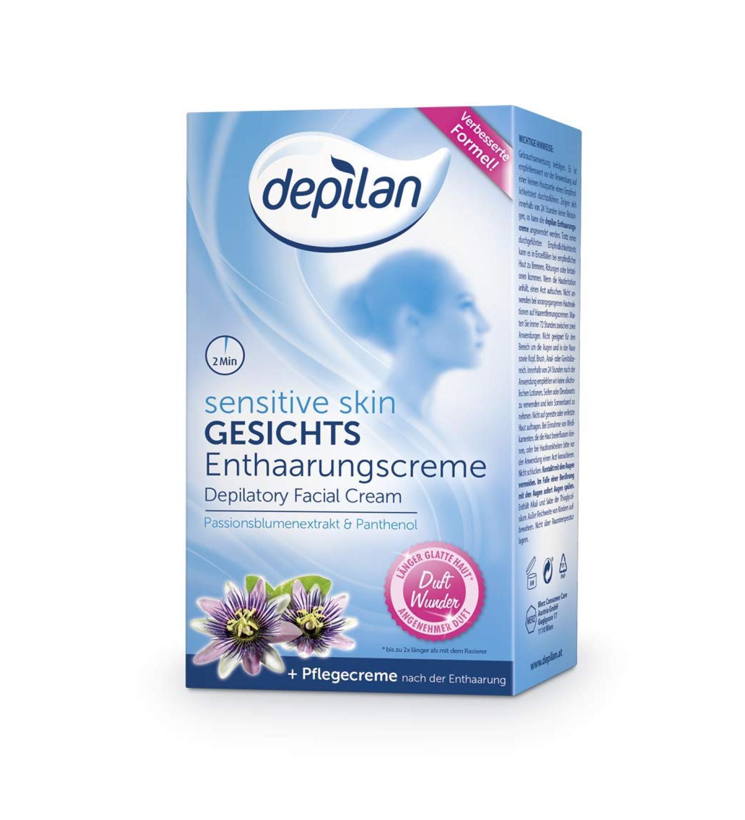 Depilan Facial Hair Removal Cream Sensitive - Pack of 2 (2 x 1 Piece) | Gentle Formula for Smooth Skin - International Shipping Available - Buy Online on GoSupps.com