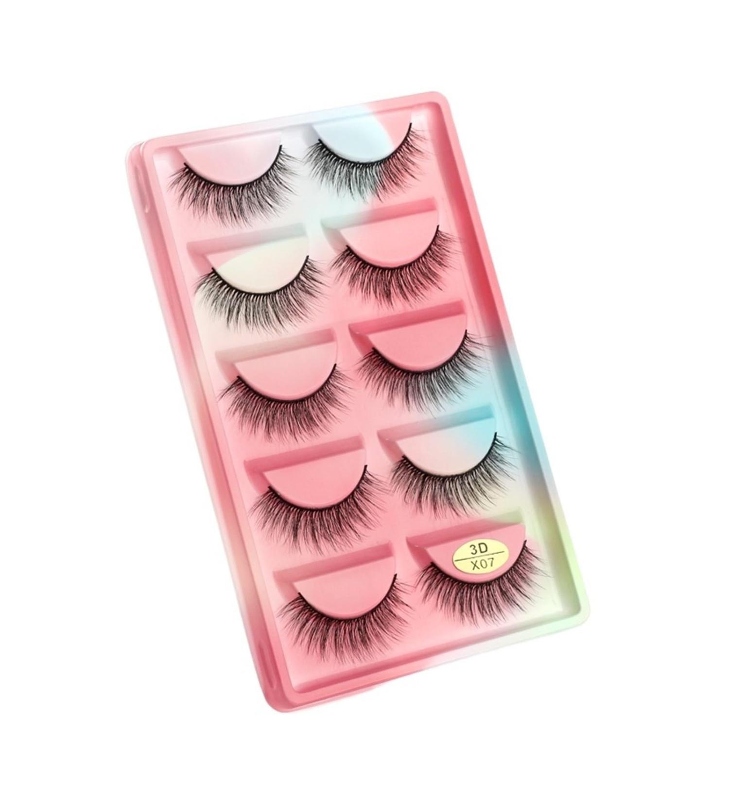 UAMOU Mink Eyelashes 10/50/100 Boxes Fluffy 3D Mink Lashes Makeup Natural Long Volume False Eyelashes Bulk Faux Cils Custom Cheerfully (Color : 5 Pairs X07CS Size : 100 Boxes) - Buy Online on GoSupps.com