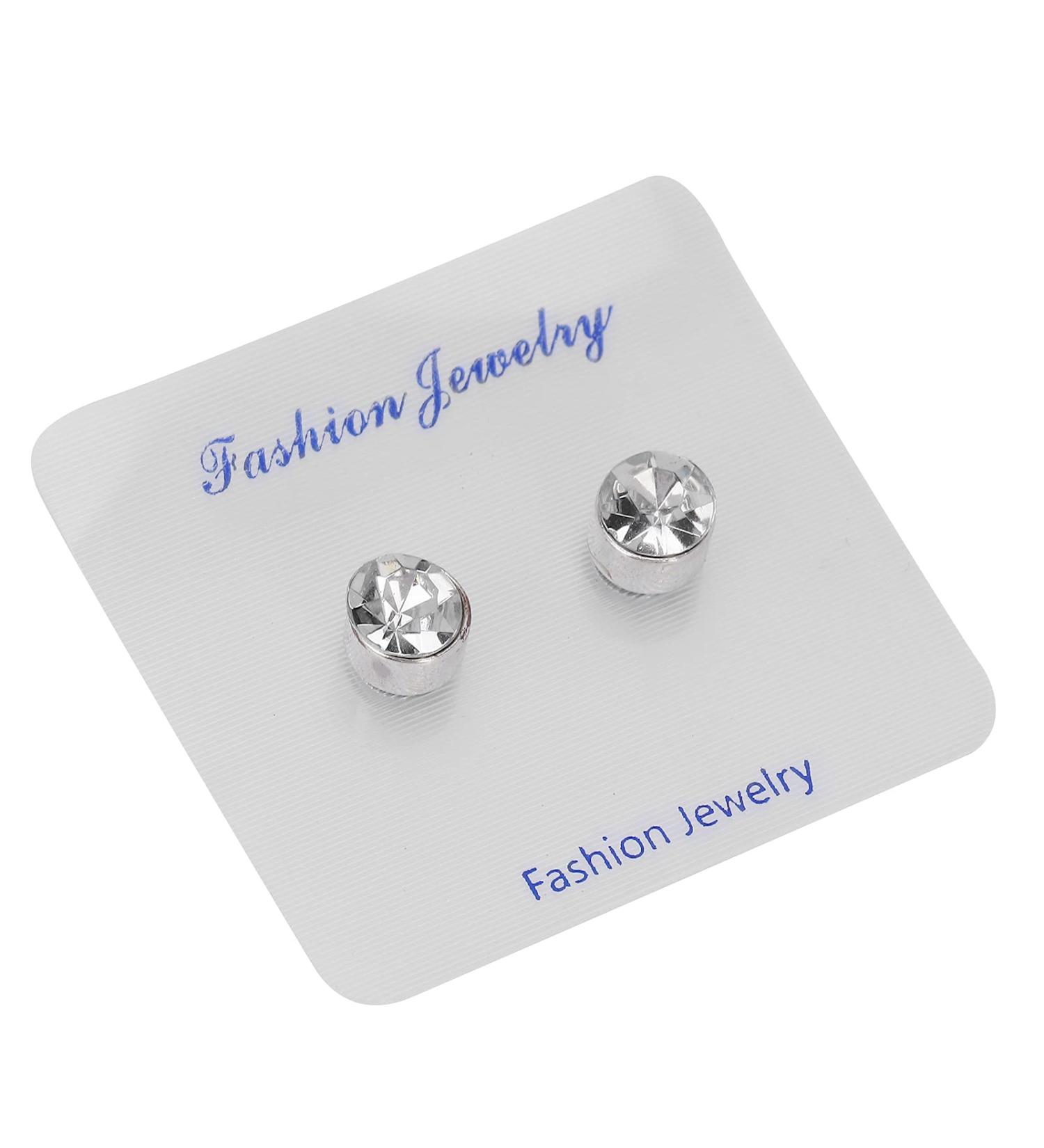 Magnetic Weight Loss Earrings | Non-Pierced Acupressure Earrings for Men & Women - Transparent White - Buy Online on GoSupps.com