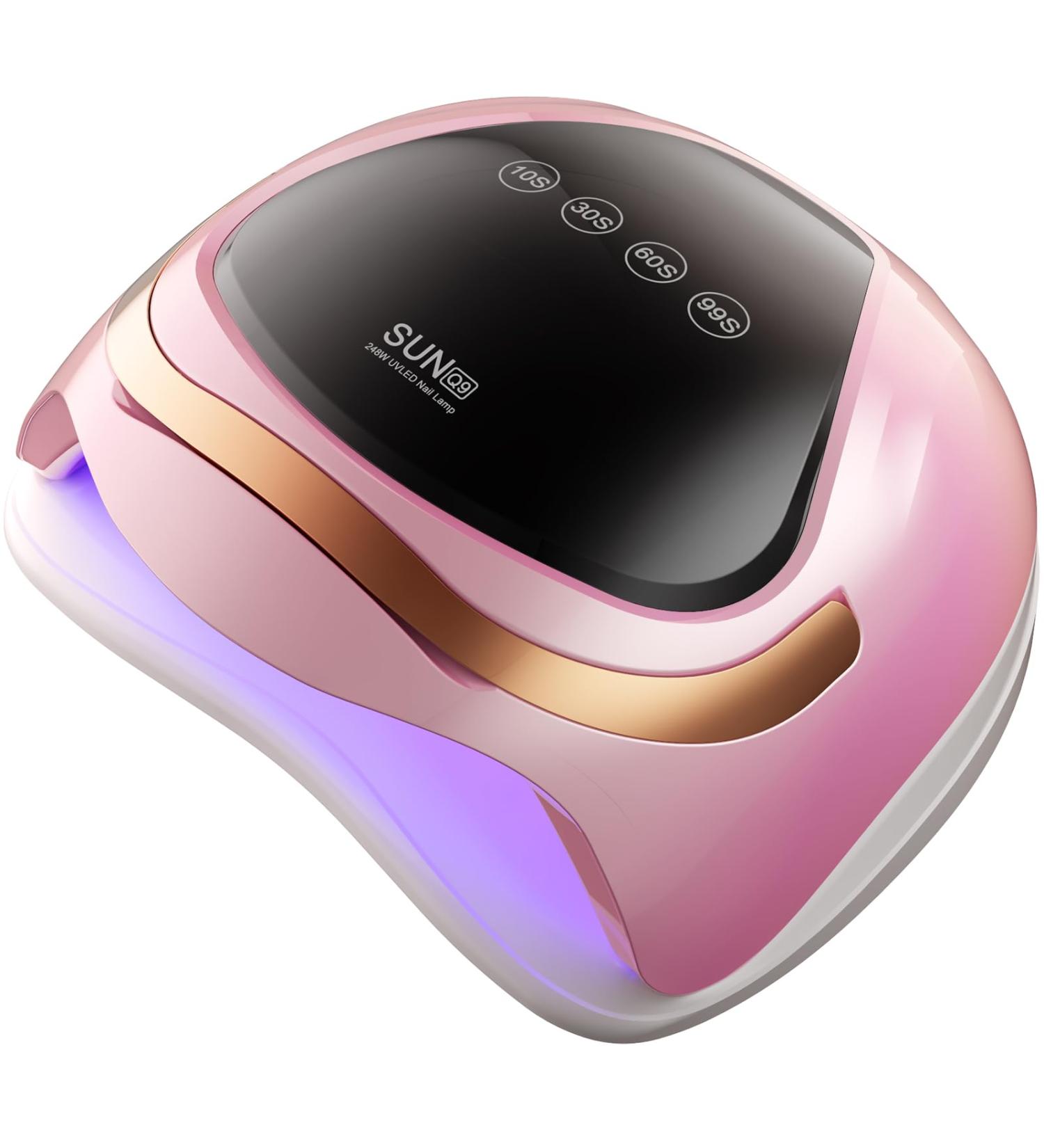 248W UV LED Nail Lamp - Fast Gel Nail Curing Automatic Sensor 4 Timers LCD Display - Perfect Gift for Women & Girls - Buy Online on GoSupps.com
