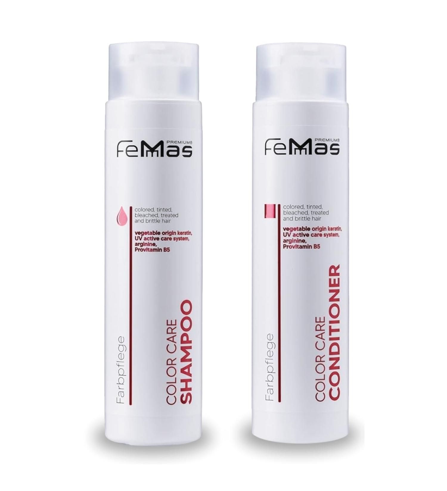Femmas Color Care Shampoo 300 ml & Conditioner 300 ml Bundle Care for colored hair Colorretaining care for longlasting bright color 300 ml 2er Pack shampoo and conditioner - Buy Online on GoSupps.com