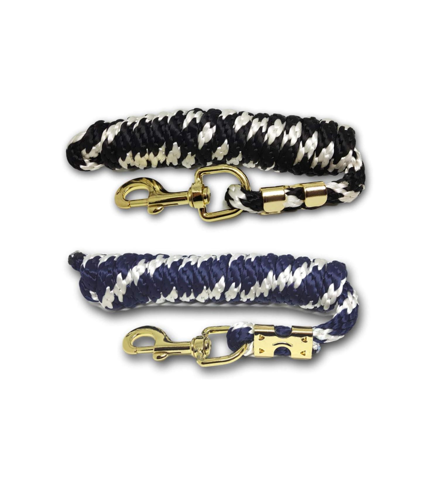 Leading Knitting for Horses - Stylish Binding Trick Leash Set (Blue & Black) for Ponies Donkeys & Goats | International Shipping Available - Buy Online on GoSupps.com
