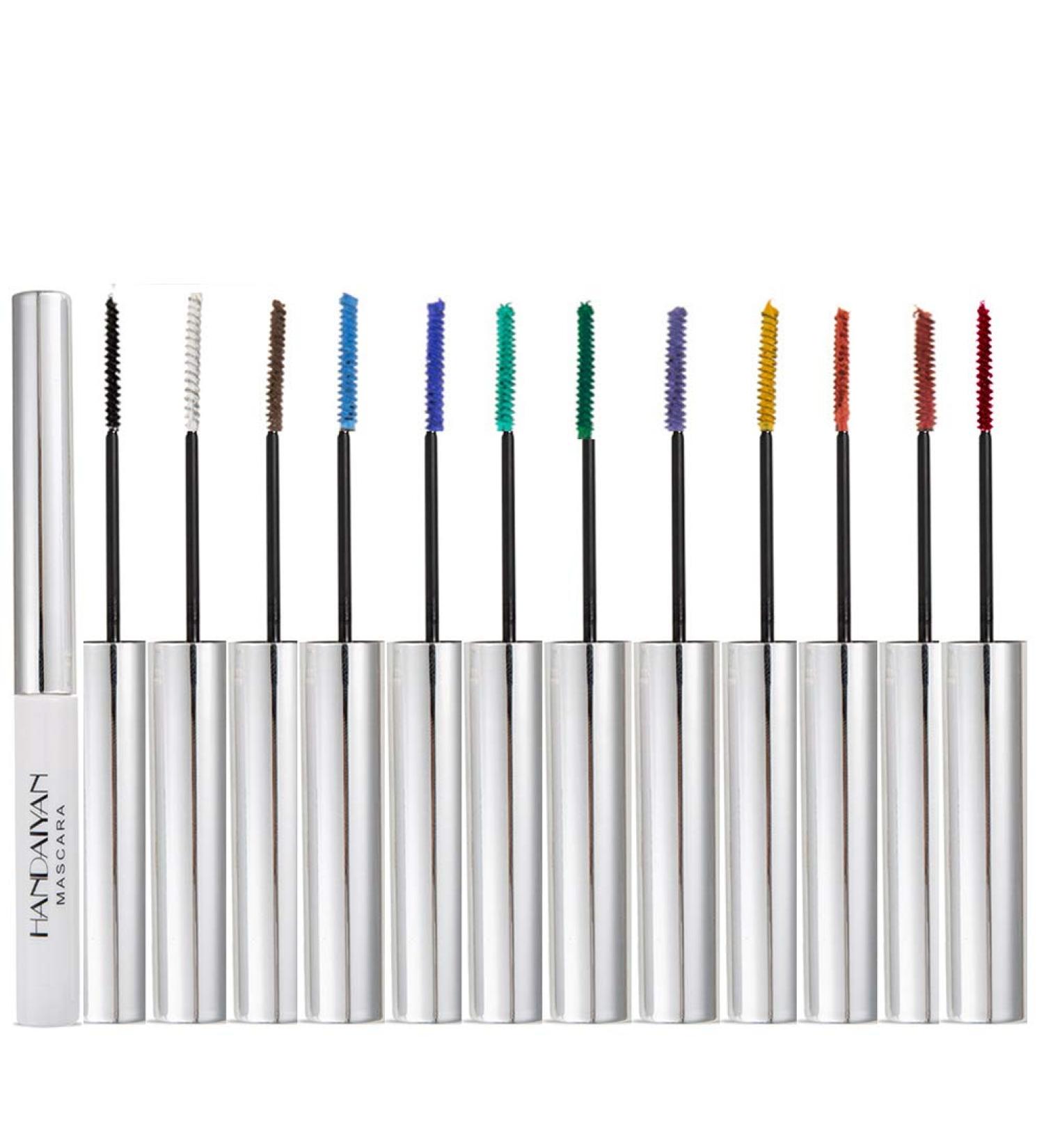 Allbestaye Colorful Waterproof Mascara Set - 12 Long-lasting Shades for Vibrant Eyelashes   - Buy Online on GoSupps.com
