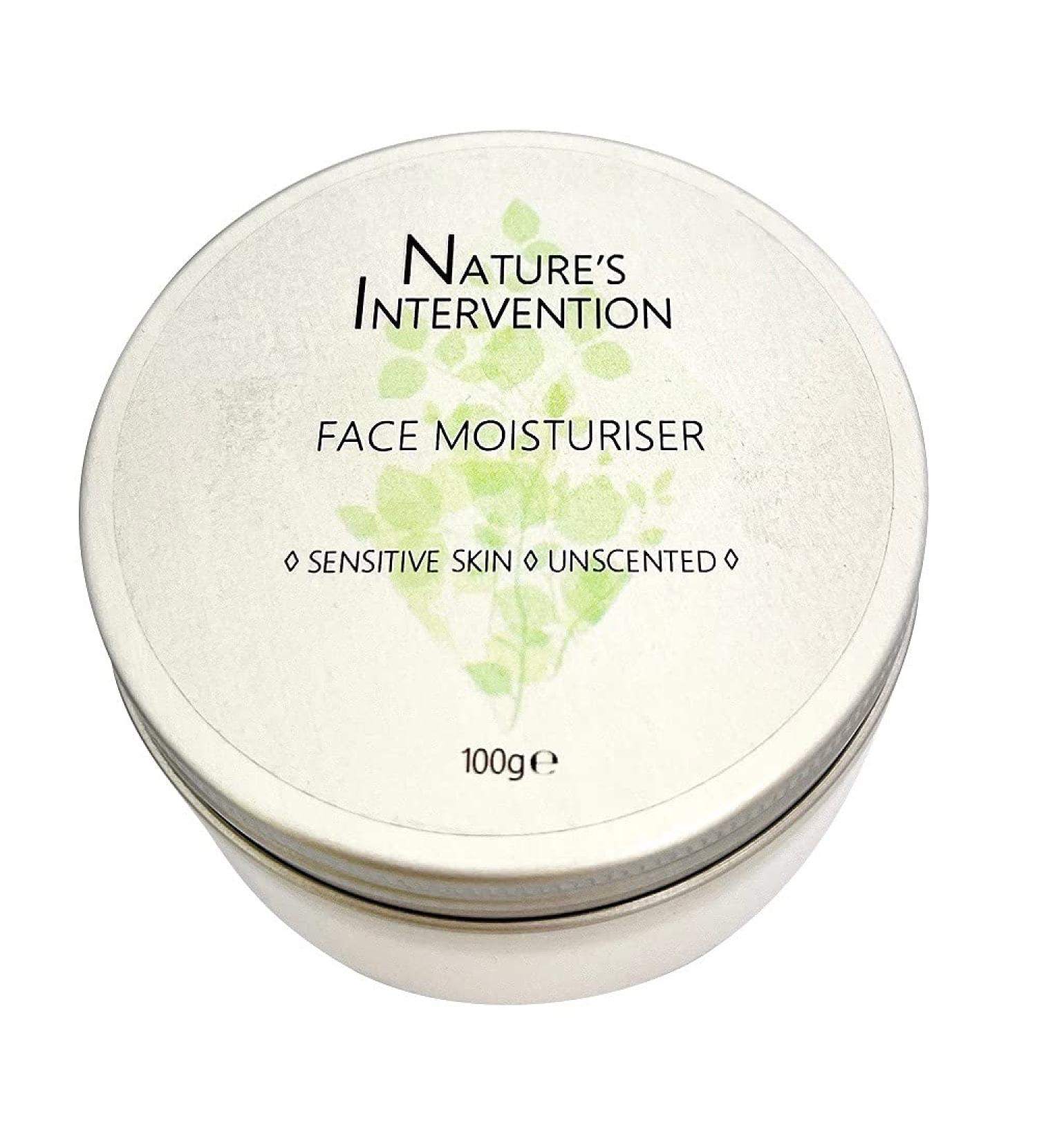 Nature's Intervention - Facial Moisturising Cream - Unscented for Sensitive Skin. 99% Natural - Protects Hydrates Soothes Repairs. pH 5.5 Balanced. 100ml - Buy Online on GoSupps.com