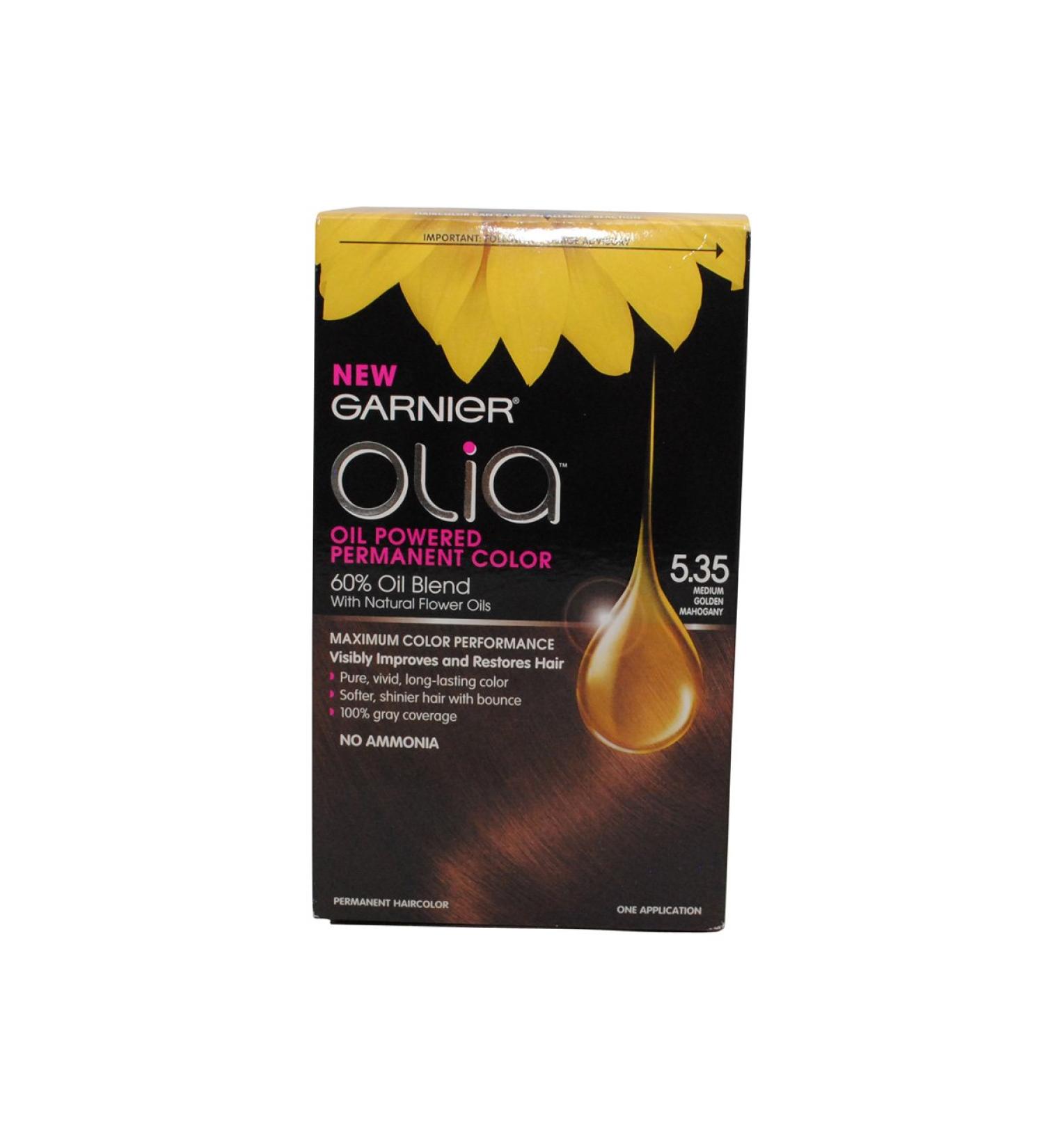GARNIER OLIA OIL POWERED PERMANENT COLOR #5.35 MEDIUM GOLDEN MAHOGANY