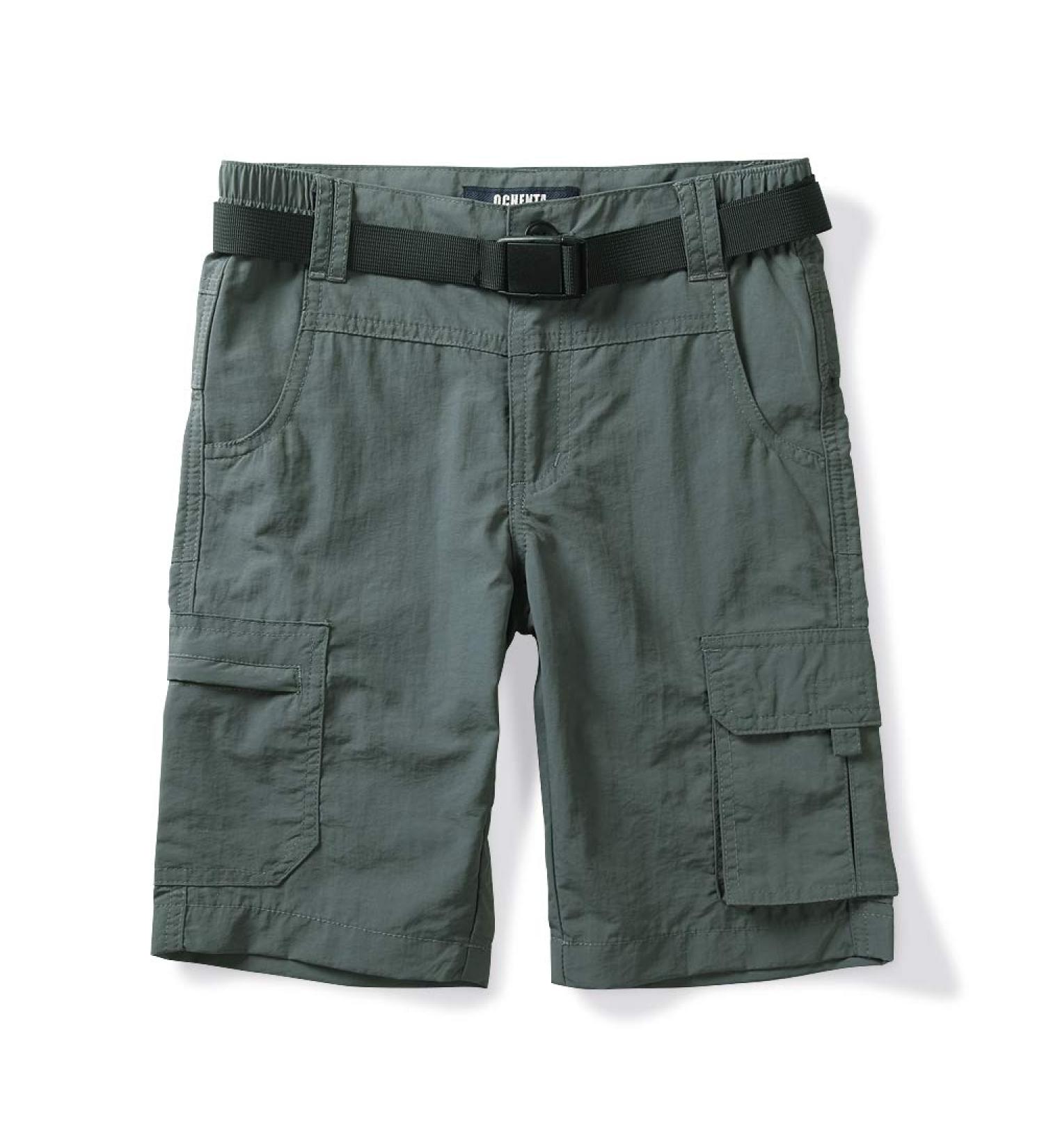 OCHENTA Quick Dry Cargo Hiking Shorts - Gray | Boys' 13 Years | Elastic Waist | Outdoor Camping & Fishing - Buy Online on GoSupps.com