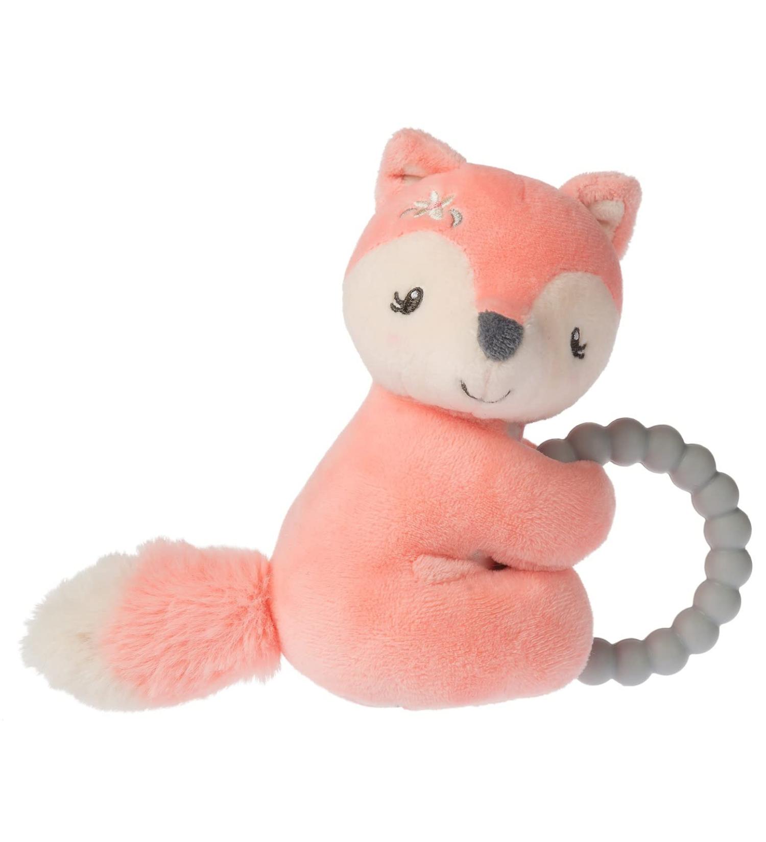 Mary Meyer Sweet-n-Sassy Fox Baby Rattle with Teether Ring - 6-Inch Soft Toy - Buy Online on GoSupps.com