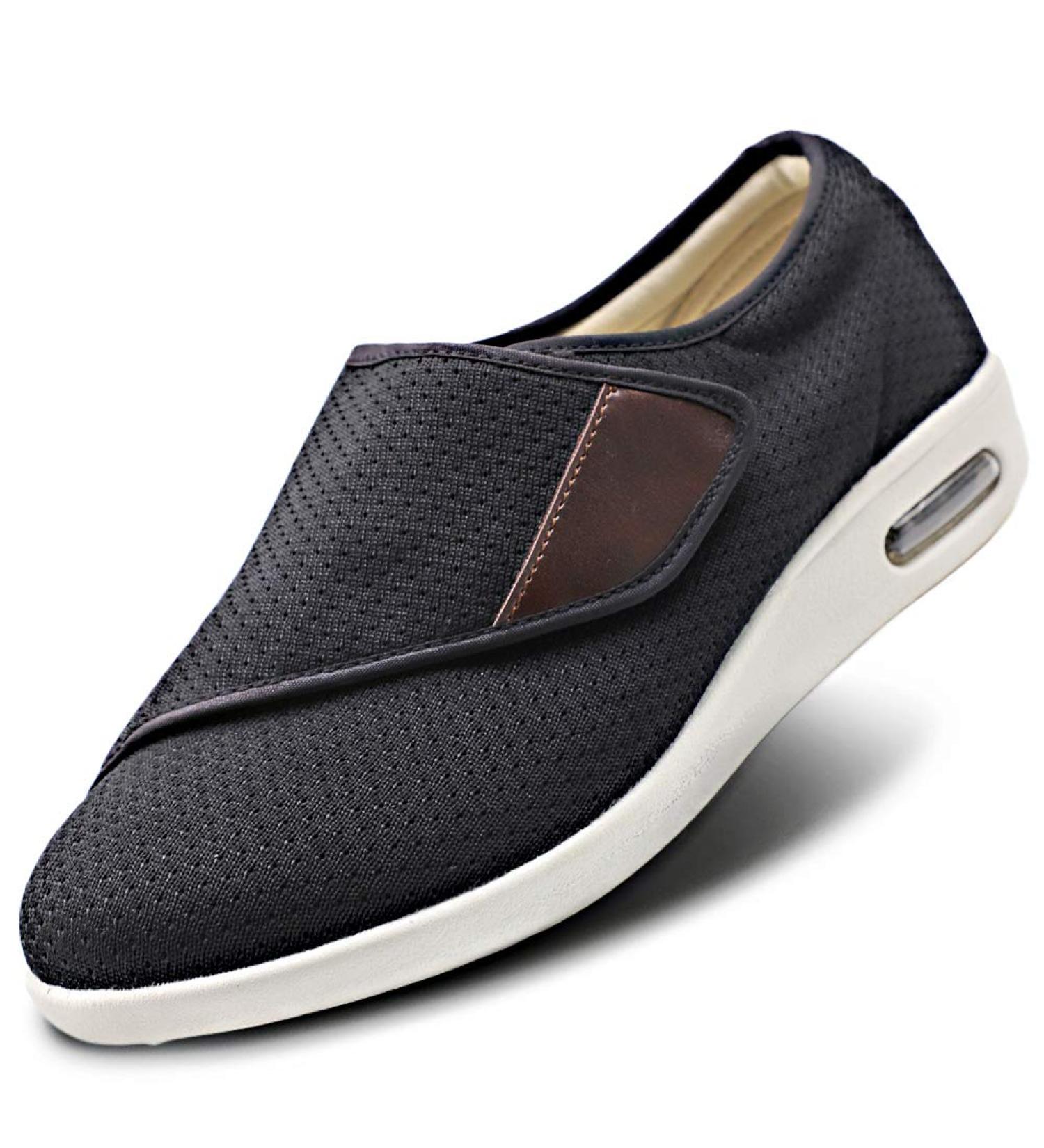 Women's Arch Support Diabetic Walking Shoes - Adjustable Closure, Extra Wide Width, Orthopedic Sneakers for Bunions, Pain Relief (Black, Size 9 Wide) - Buy Online on GoSupps.com
