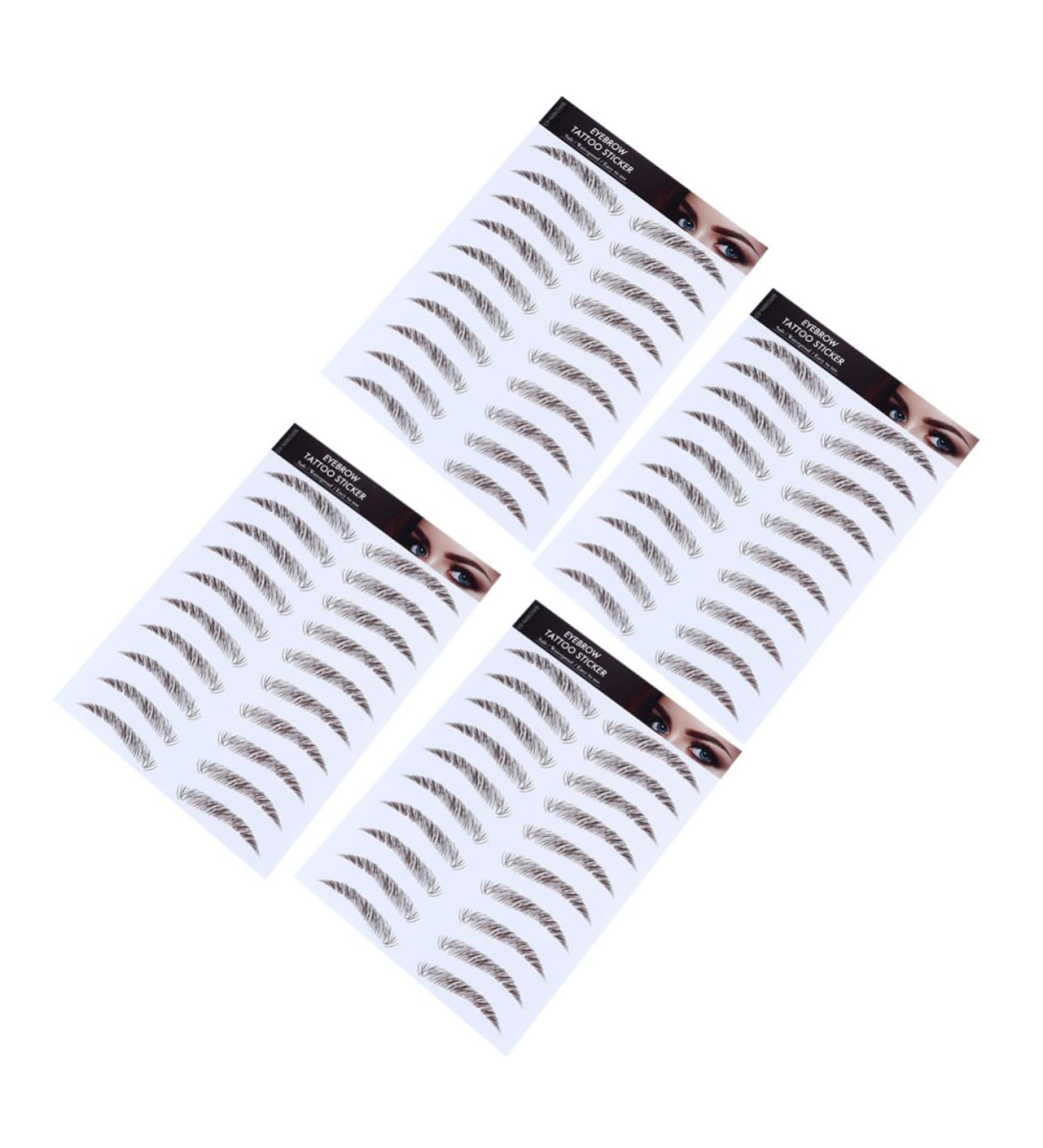 MAGICLULU 4pcs Eyebrow Stickers False Eyebrow Hair Water Transfer Eyebrow Sticker Cosmetic Eyebrow Trimming 4d - Buy Online on GoSupps.com
