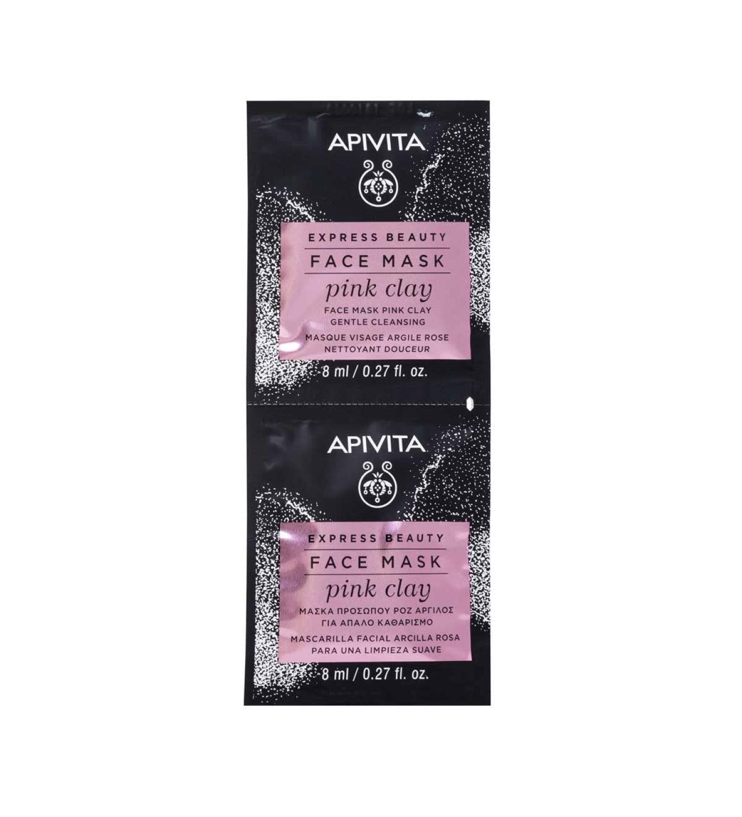 Apivita Pink Clay Face Mask 2x8 ml