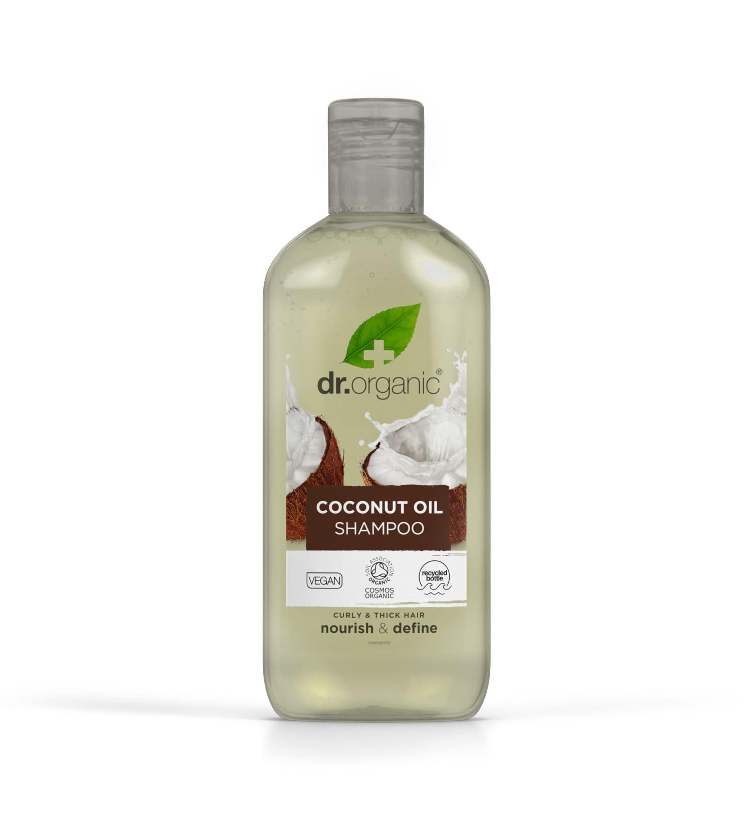 Dr Organic Virgin Coconut Oil Shampoo - 265ml | Natural, Vegan, Cruelty Free | Paraben & SLS Free, Hydrating Formula - Buy Online on GoSupps.com