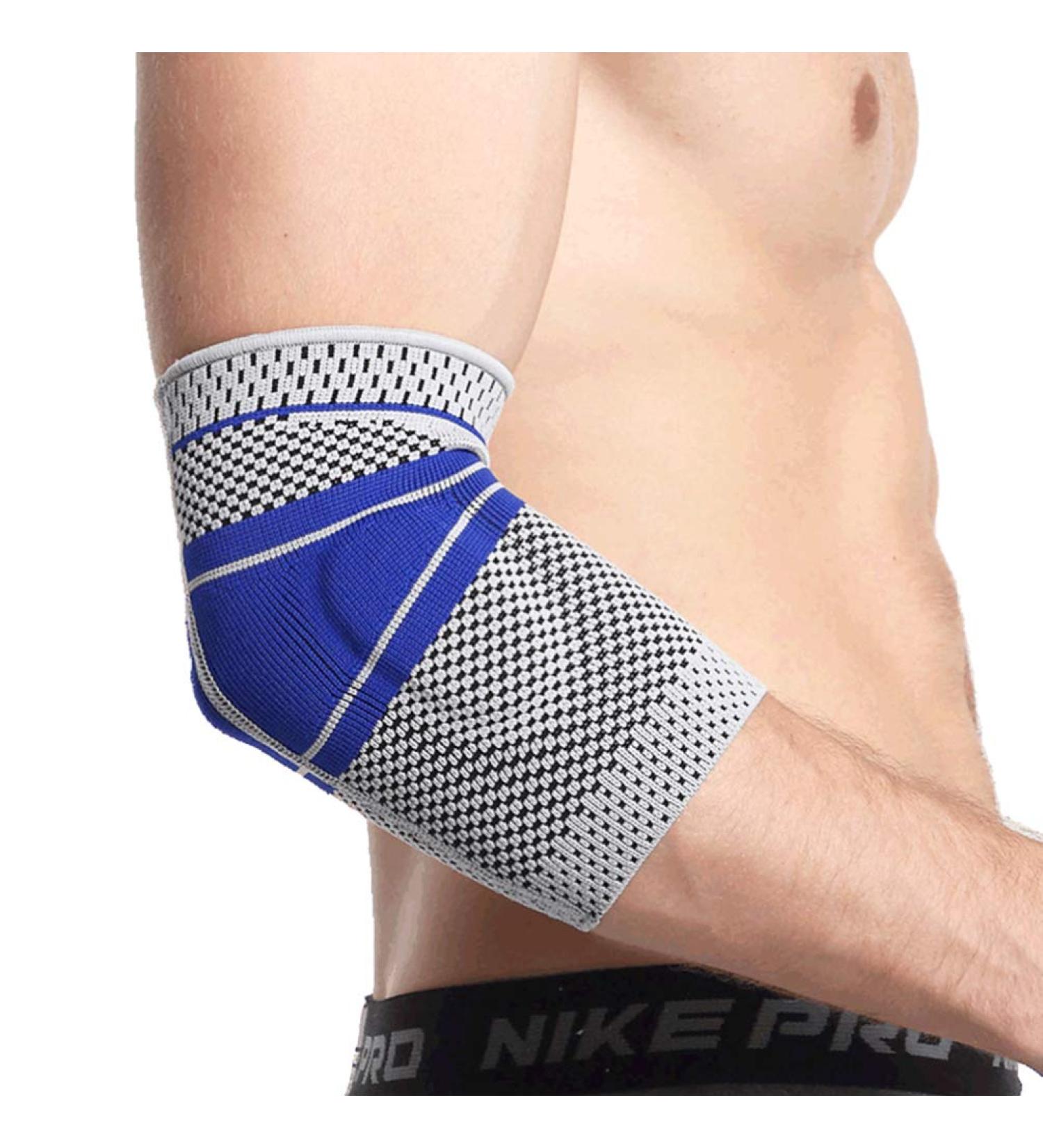 Sports Compression Elbow Sleeves | Padded Elbow Guard for Men | International Shipping - Buy Online on GoSupps.com