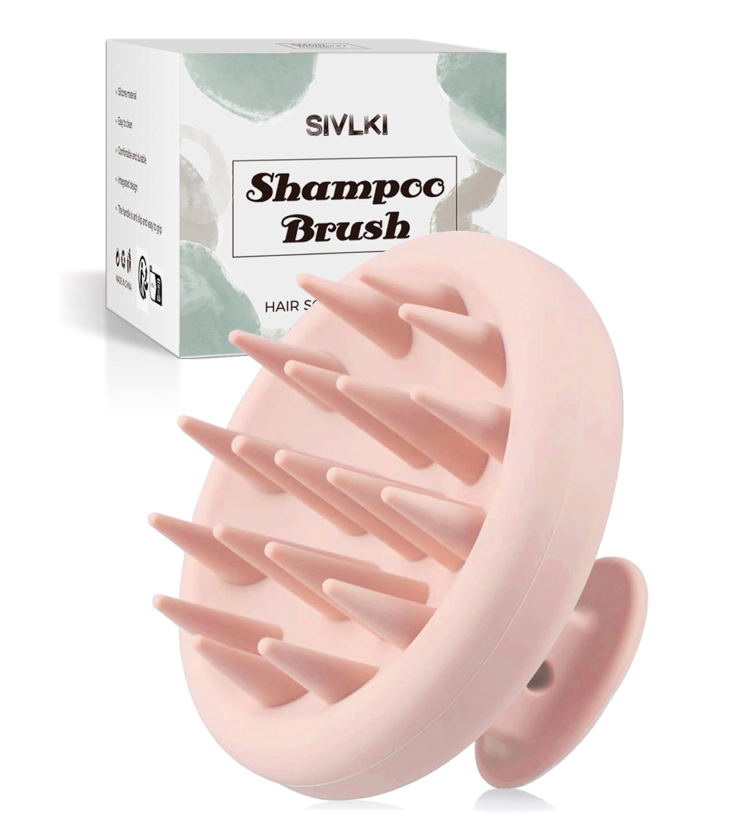 Sivlki Scalp Massage Brush | Silicone Shampoo Brush for Dandruff Relief & Hair Growth | Head Massage Tool | Flesh Color - Buy Online on GoSupps.com