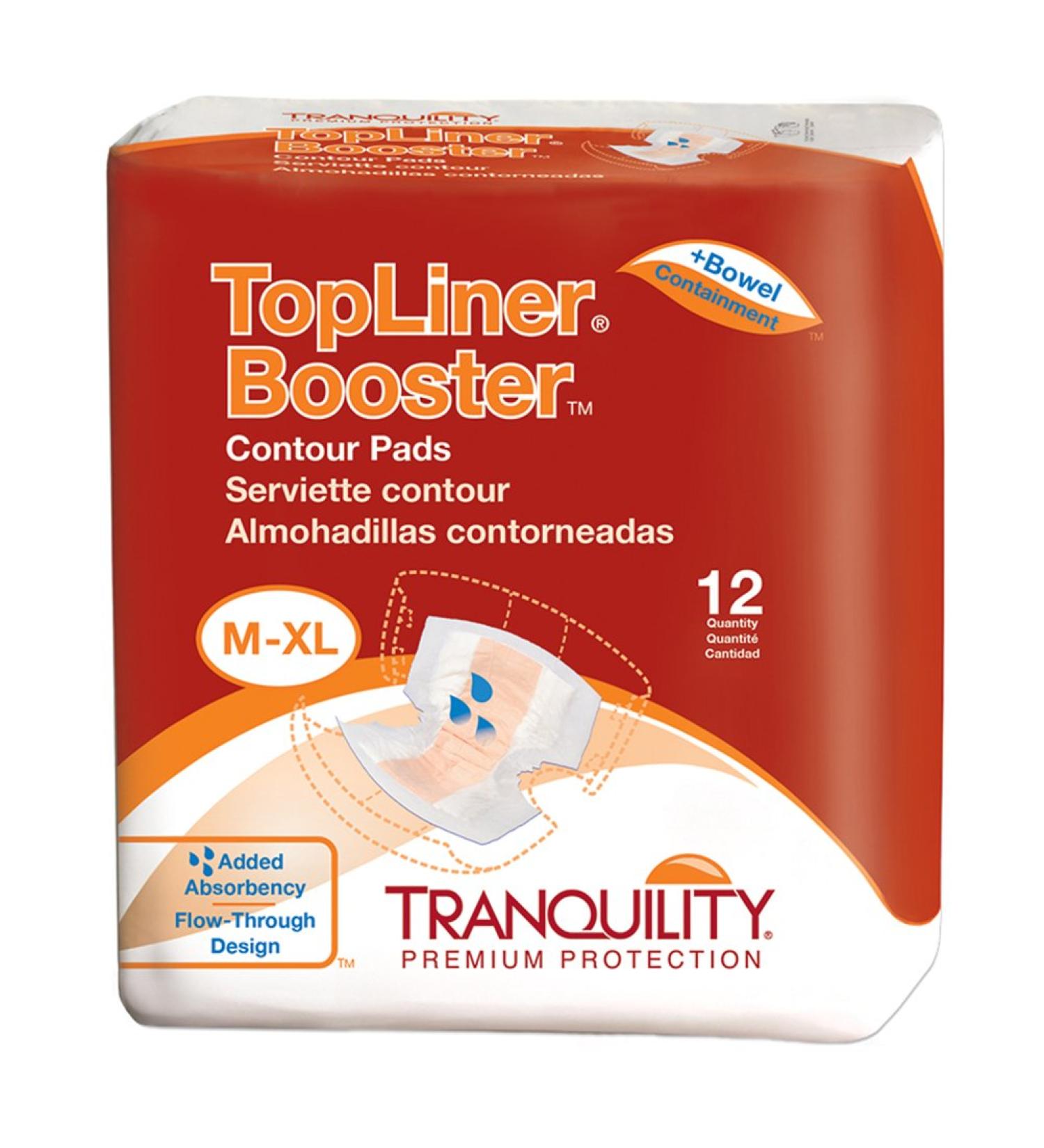 Tranquility TopLiner Contour Pads for Bowel Incontinence - 12 Count Pack - Buy Online on GoSupps.com