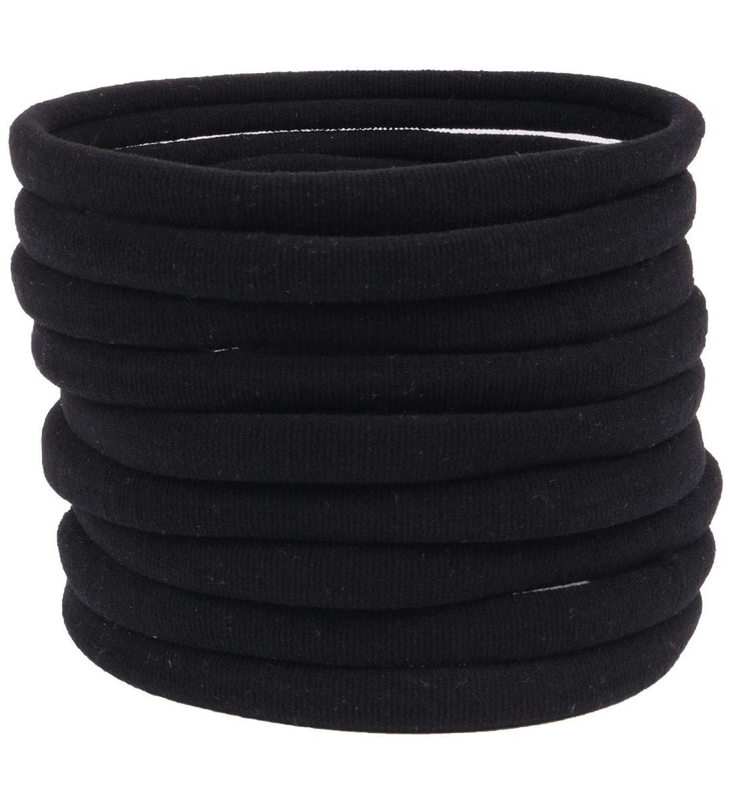 Buy Xima 40-Piece Black DIY Nylon Frontal Ligaments Hair Bands for Baby Girls - Soft Elastic Hair Accessories - Buy Online on GoSupps.com