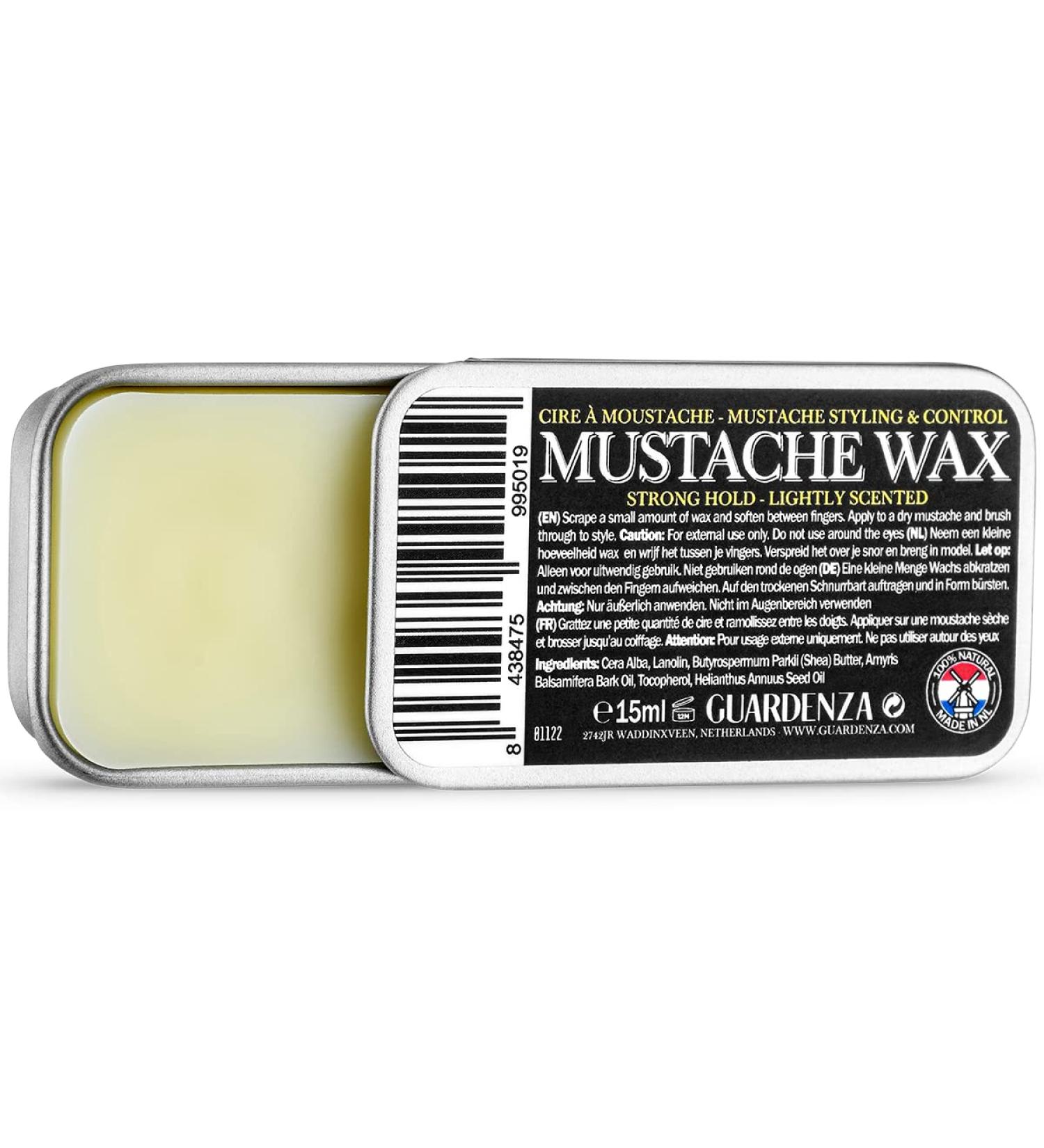 GUARDENZA GROOMING PRODUCTS Guardenza Mustache Wax - Extra Strong Hold - 15ml - Moustache Wax for Styling and Control