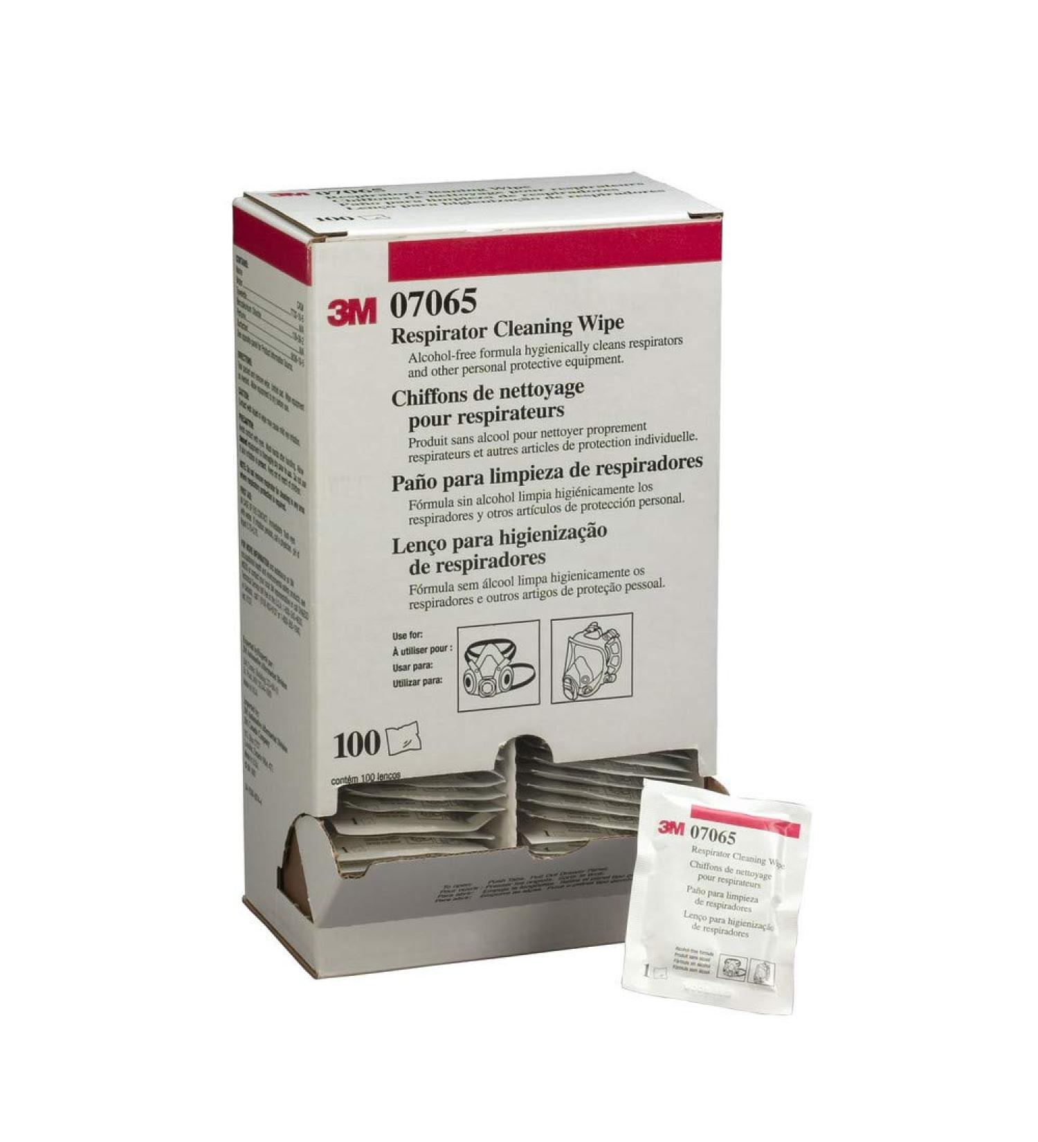 3M 7065 504(AAD) Alcohol-Free Individually Packaged Respirator Cleaning Wipe