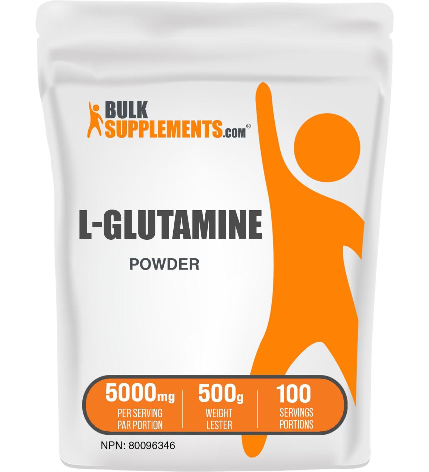 Bulksupplements.com L-Glutamine Powder (500 grams) - Buy Online on GoSupps.com