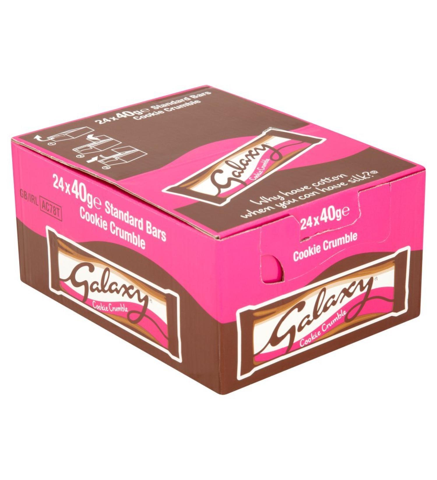 Galaxy Cookie Crumble Chocolate 24 x 40 g - Buy Online on GoSupps.com