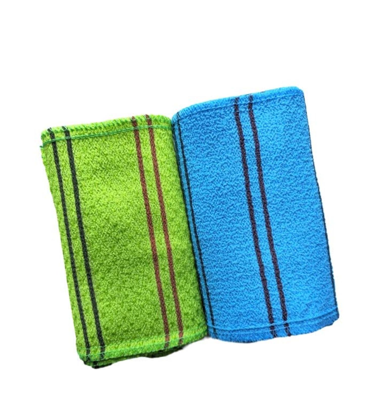 LUUUVMOI 10Pcs Korean Exfoliating Shower Towel Gloves - 5 Blue Strong & 5 Green Medium Levels - Buy Online on GoSupps.com