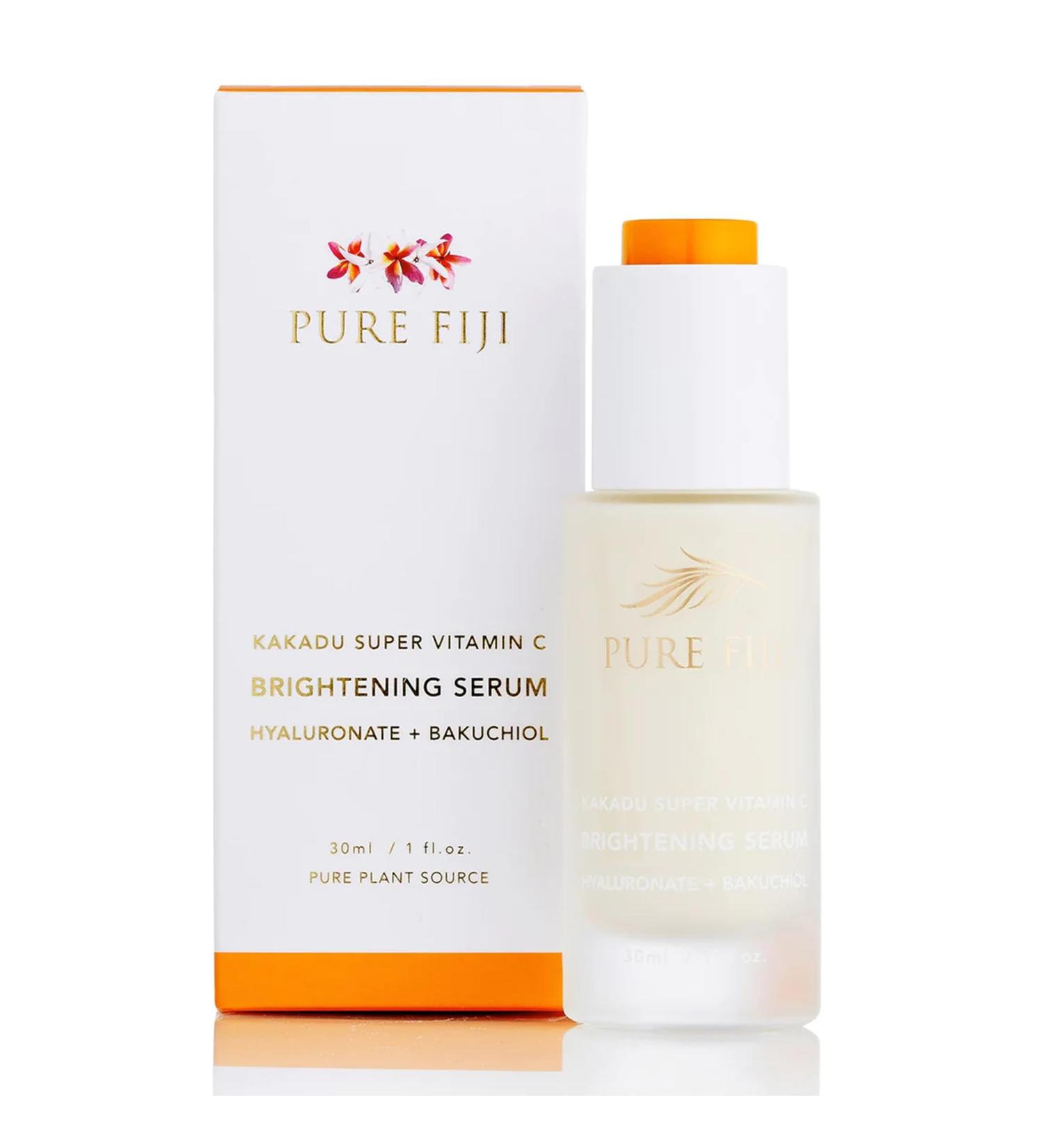 Pure Fiji Vitamin C Face Serum with Bakuchiol - Brightening Anti-Aging & Natural | Reduce Dark Spots & Wrinkles - 1 Fl. Oz - Buy Online on GoSupps.com