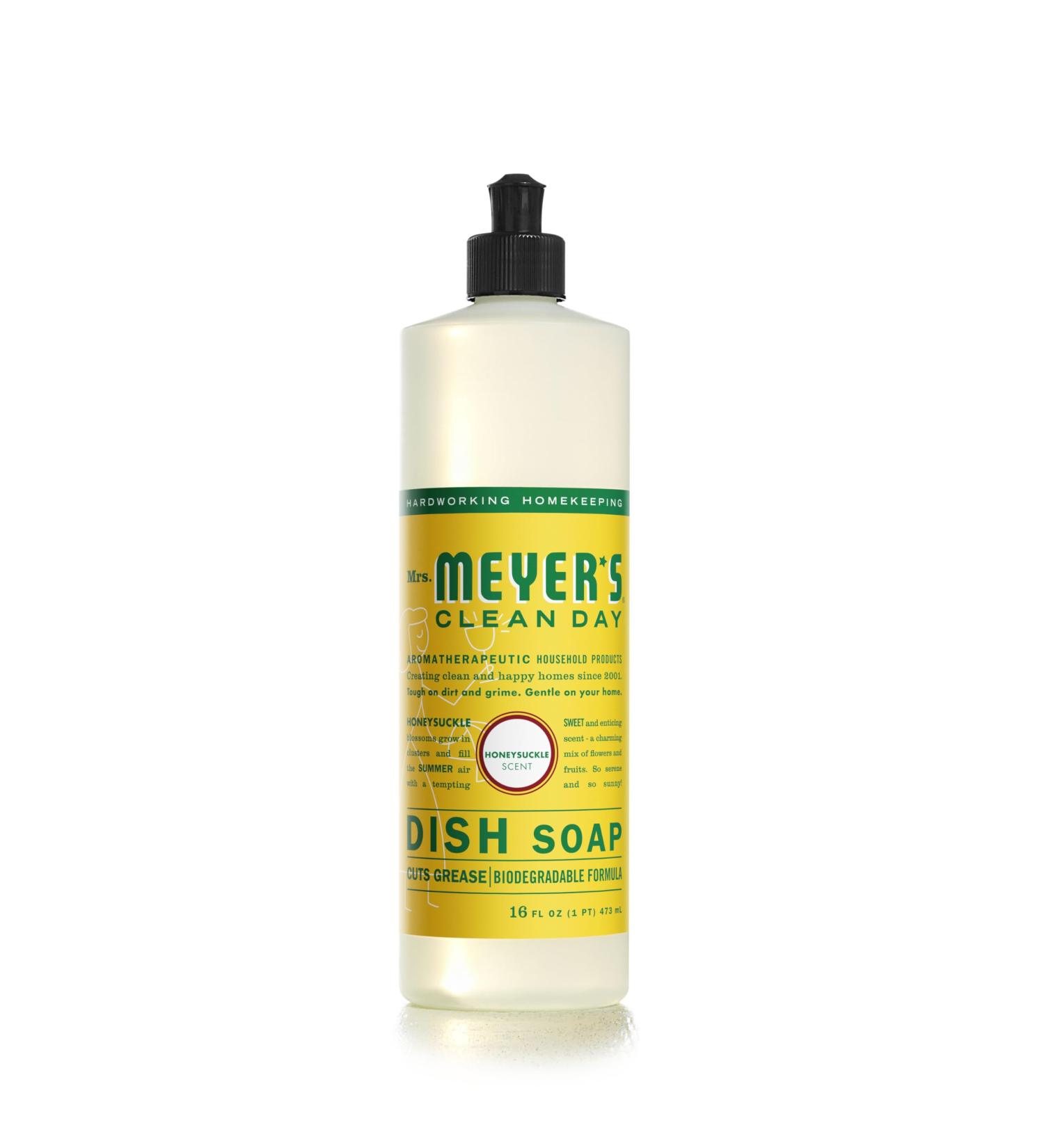 MRS. MEYER'S CLEAN DAY Honeysuckle Liquid Dish Soap - Biodegradable 16 fl. oz | Eco-Friendly International Shipping - Buy Online on GoSupps.com