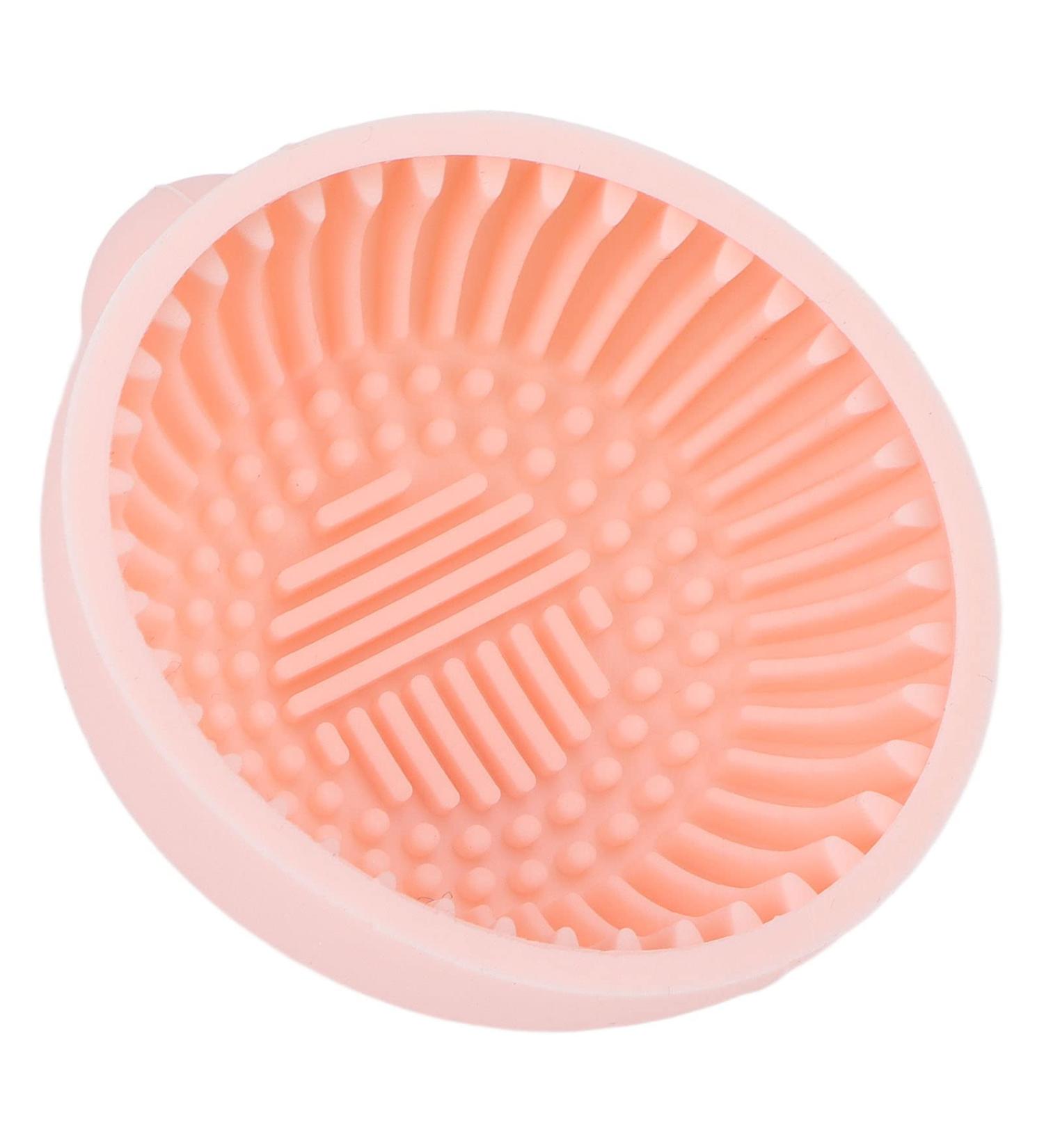 HUSHUI Portable Makeup Brush Cleaning Bowl Mat Home Flexible Silicone Cosmetic Brush Cleaner Scrubber - Buy Online on GoSupps.com