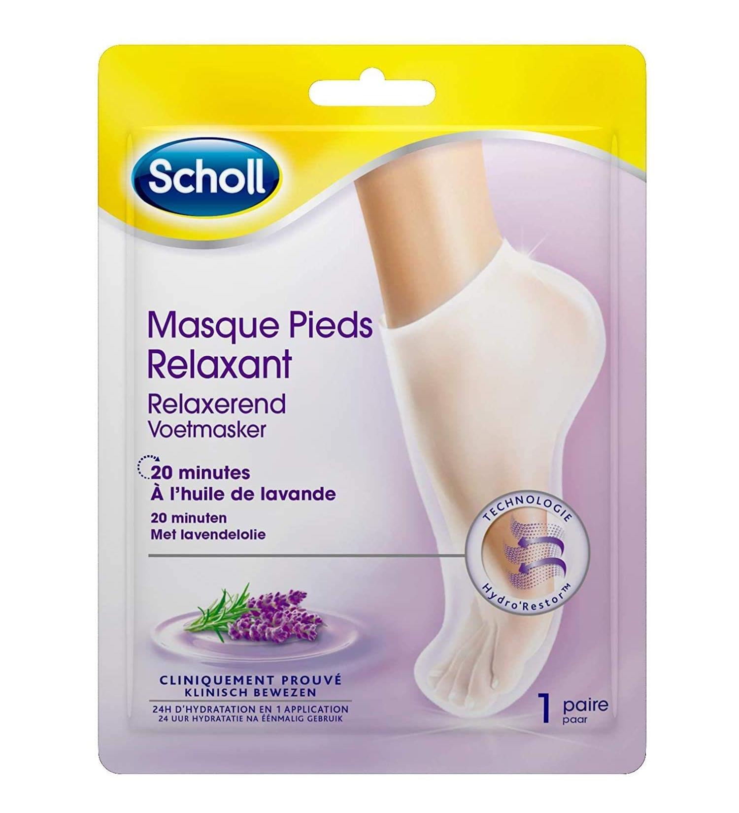 Scholl Foot Mask with Lavender - Nourishing & Relaxing Foot Cream - Expert Care for Healthy Feet - 1 Pair - Shop Internationally - Buy Online on GoSupps.com
