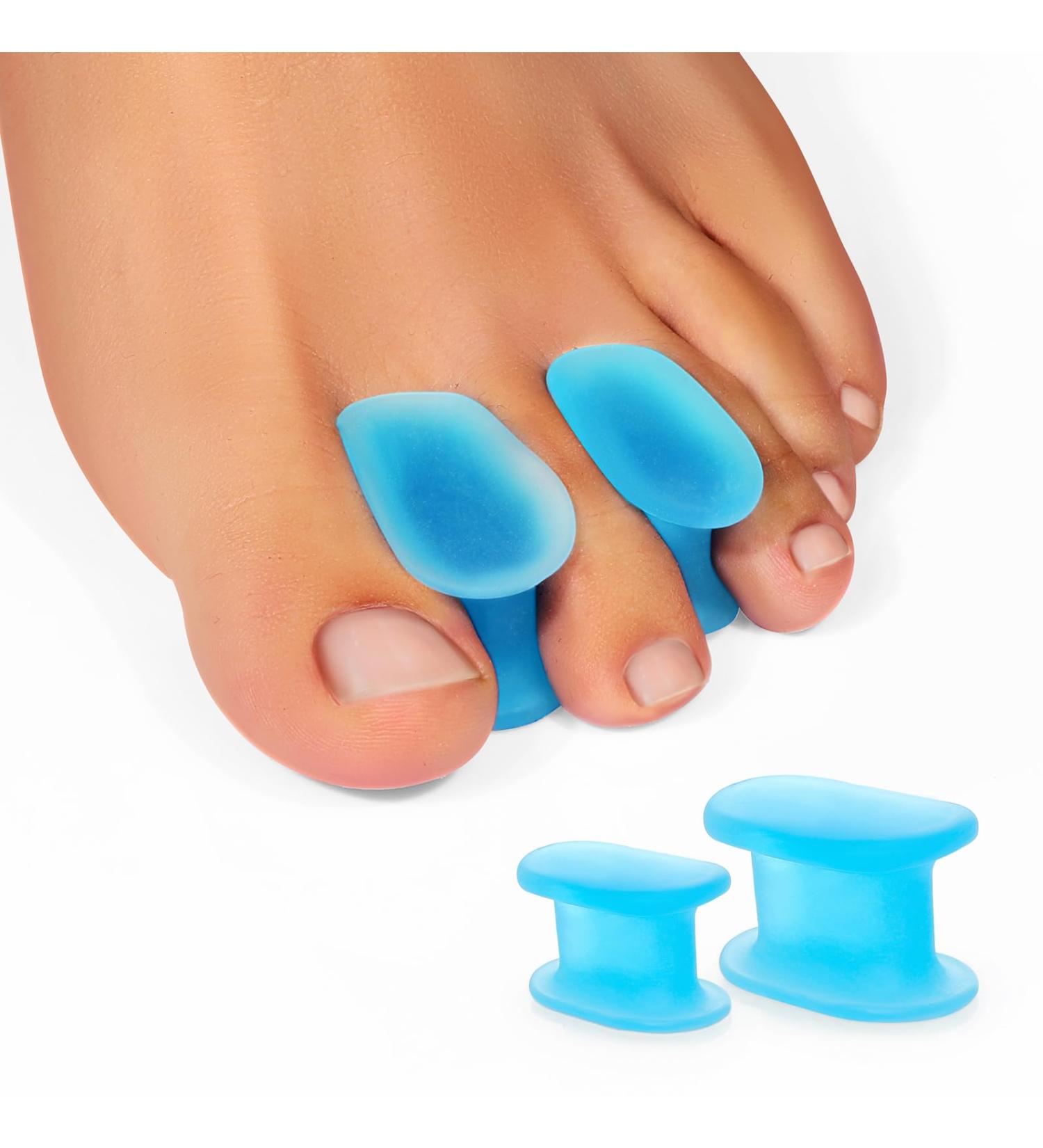 Sumifun 16 Pack Gel Toe Separator Bunion Corrector for Overlapping Toes - Small & Large Blue Sizes Included - Buy Online on GoSupps.com