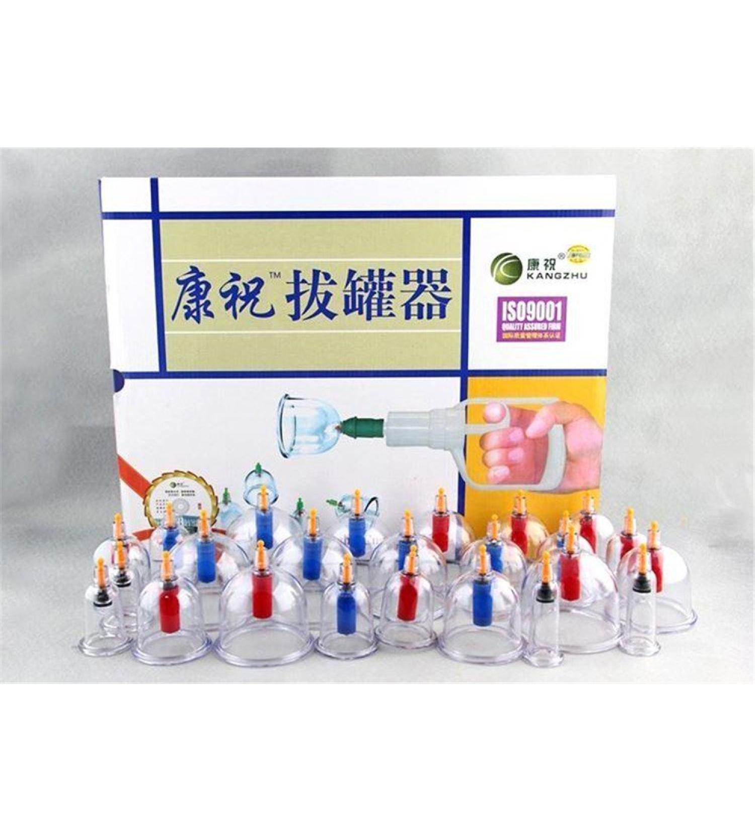 Jiahao Kangzhu Cupping Therapy Set - 24 Biomagnetic Suction Cups Traditional Chinese Massage & Acupuncture for Pain Relief - Buy Online on GoSupps.com