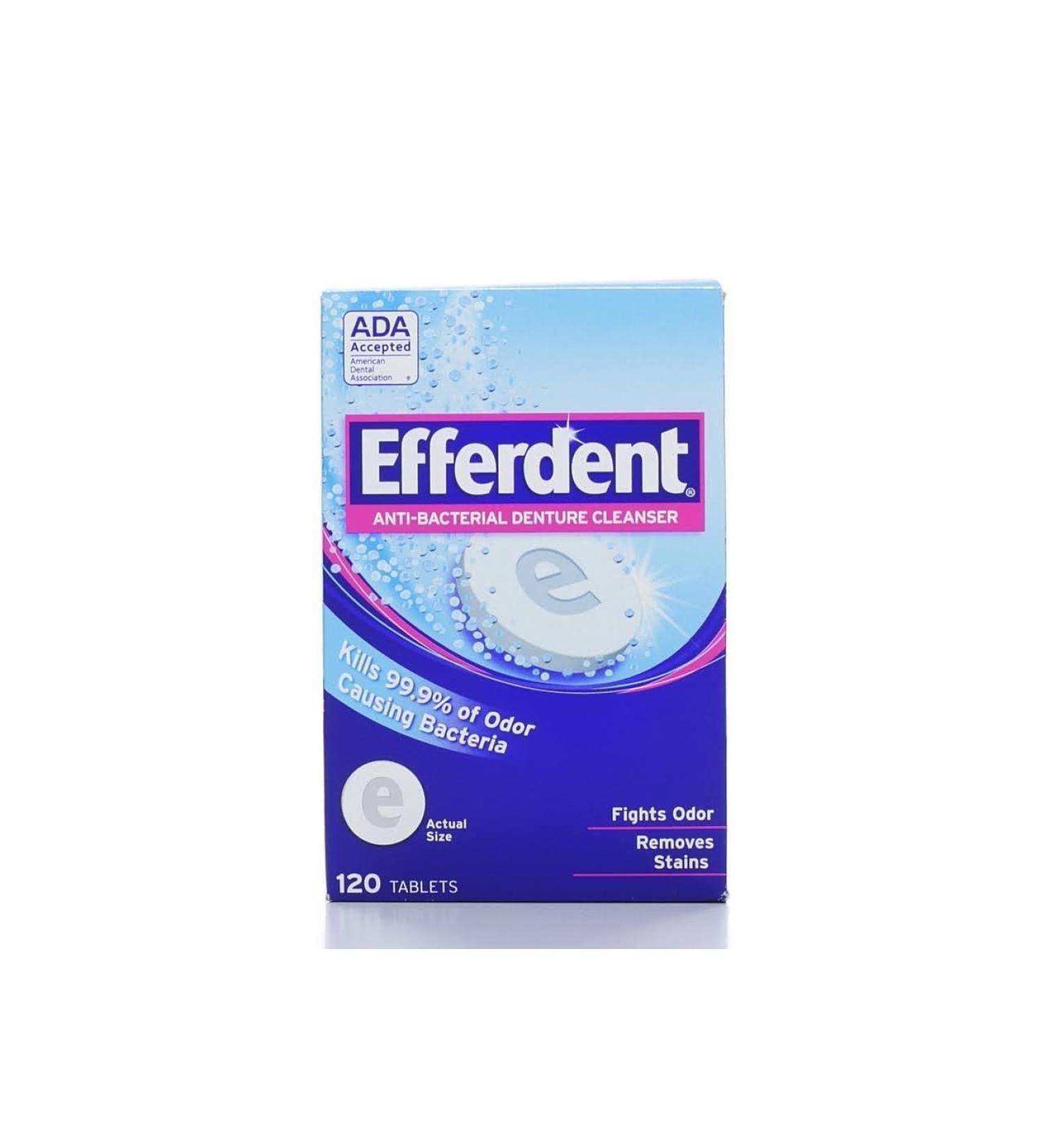 Efferdent Denture Cleanser 120-Count Tablets (Pack of 3)