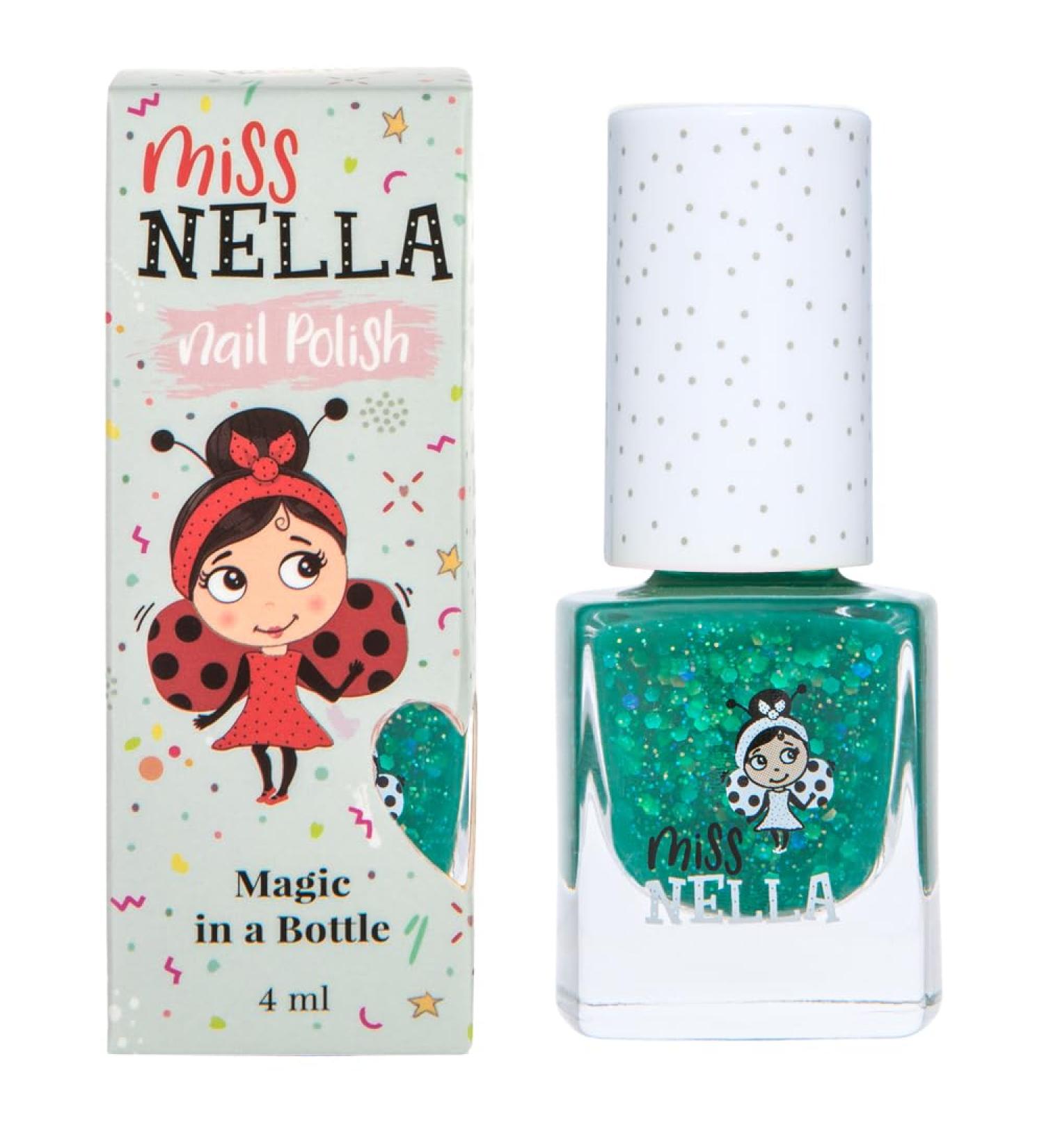 Miss Nella Dark Green Nail Polish for Kids | Non-Toxic & Odour-Free Formula | Safe for Children and Toddlers | Water-Based Easy Peel Off - Buy Online on GoSupps.com