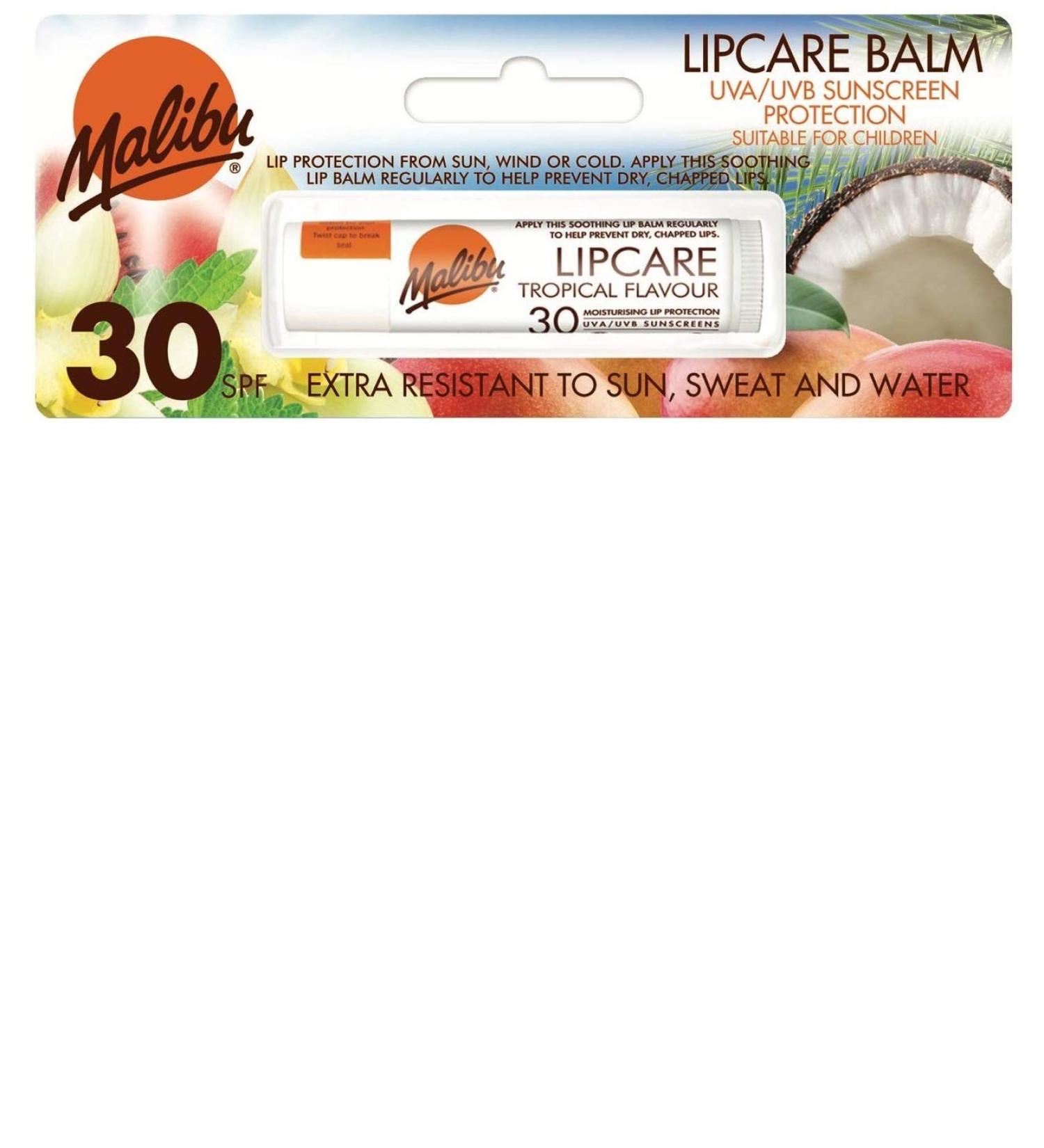 Malibu Sun Stick Lip Balm SPF 30 Tropical Flavour - Buy Online on GoSupps.com