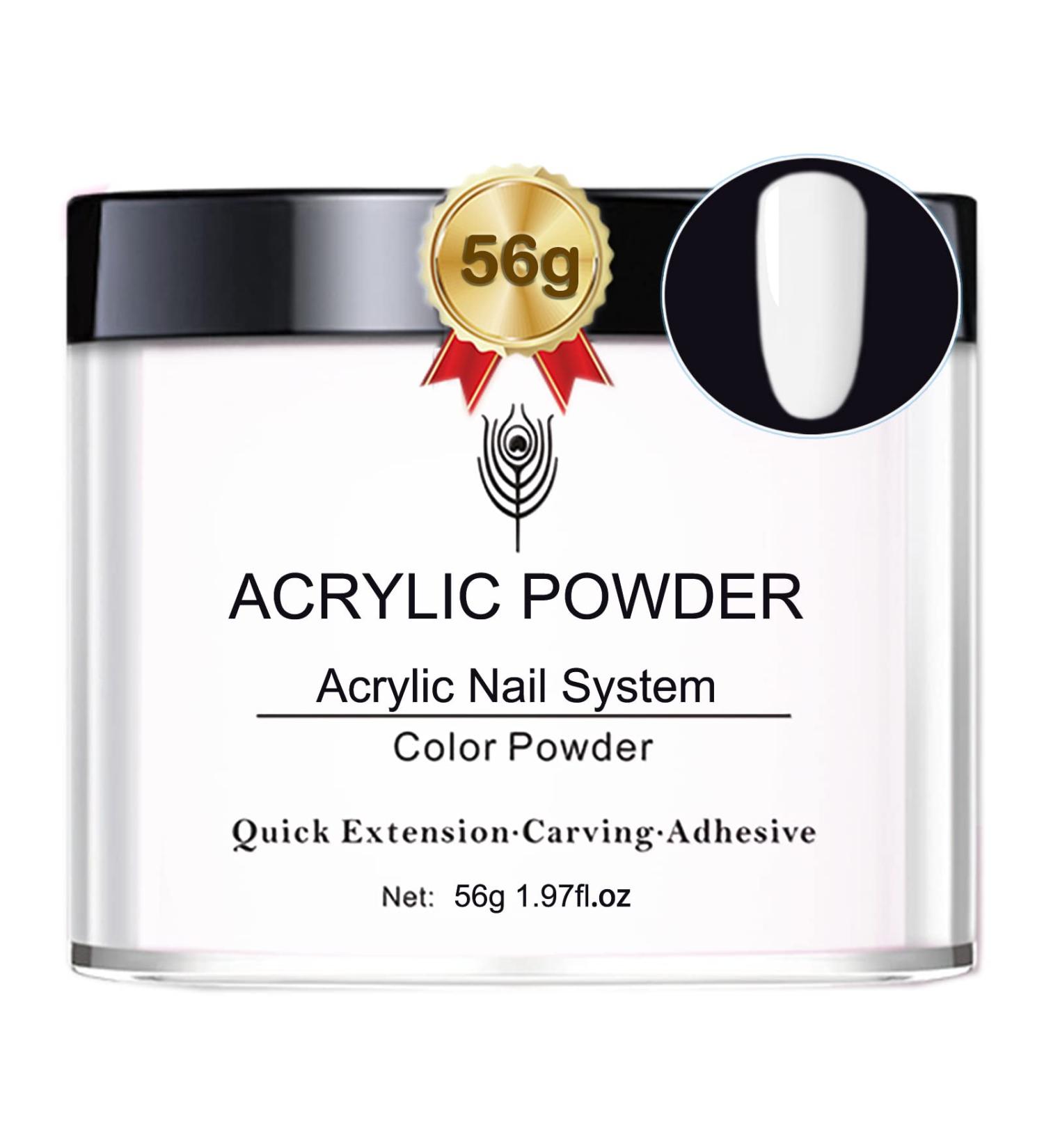 White Acrylic Powder 1.97oz Professional Acrylic Nail Powder Polymer White Nail Powder for Acrylic Nail Extension Carving Nails Acrylic Nails Extension for Nail Art (White) - Buy Online on GoSupps.com