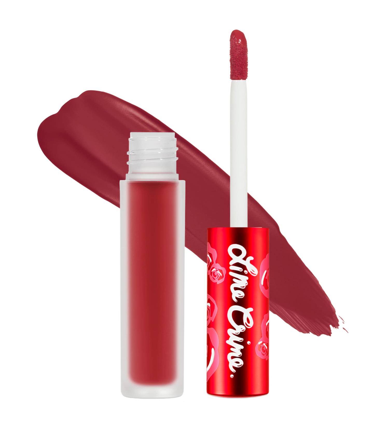 Lime Crime Velvetines Liquid Matte Lipstick in Rustic - Earthy Red Shade | Long-Lasting & Comfortable Wear | Talc-Free & Paraben-Free - Buy Online on GoSupps.com