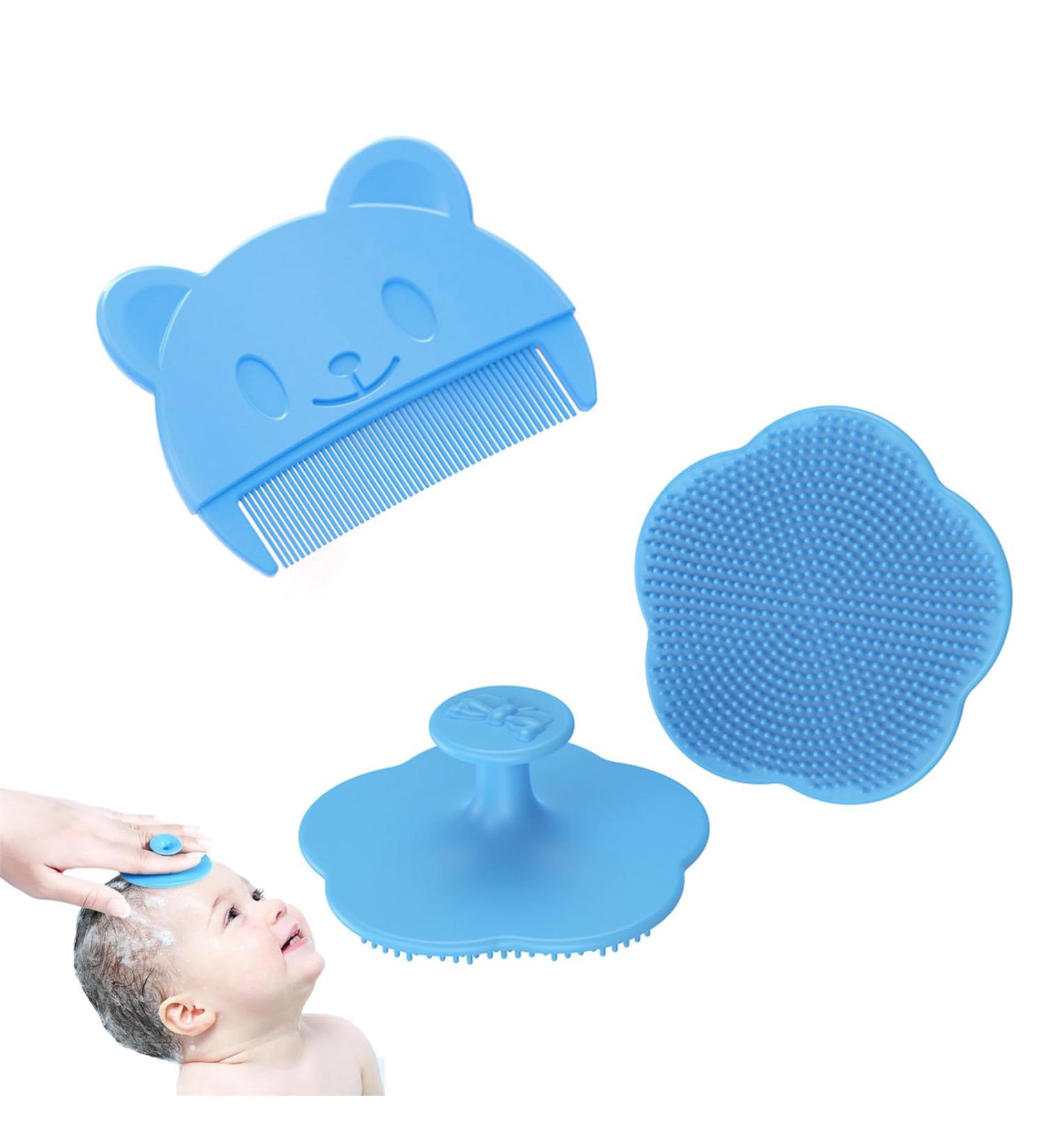 Top Baby Hair Brush & Comb Set for Newborns | Gentle Milk Scab Remover | Optimal Care for Baby's Hair - Buy Online on GoSupps.com