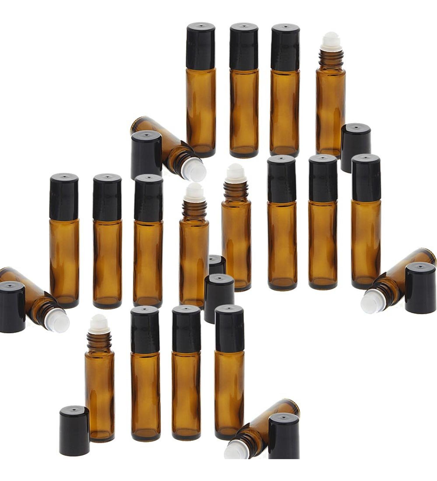 Buy 20-Pack Brown Glass Deodorant Sticks 10ml | Kosmetex Empty Roll-On Bottles for DIY Fillable Deodorants - Buy Online on GoSupps.com