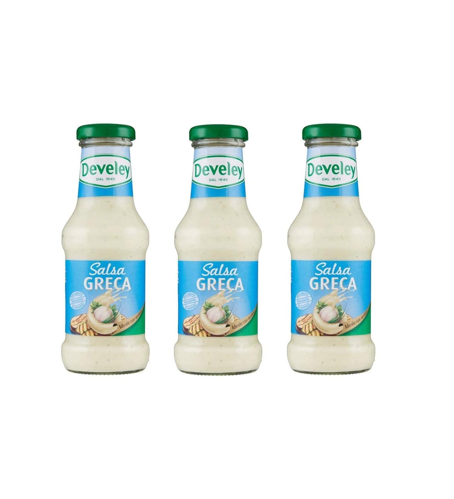 Develey Salsa Greca Greek sauce glutenfree herb sauce table sauce sauce ideal for vegetables glass bottle 250 ml