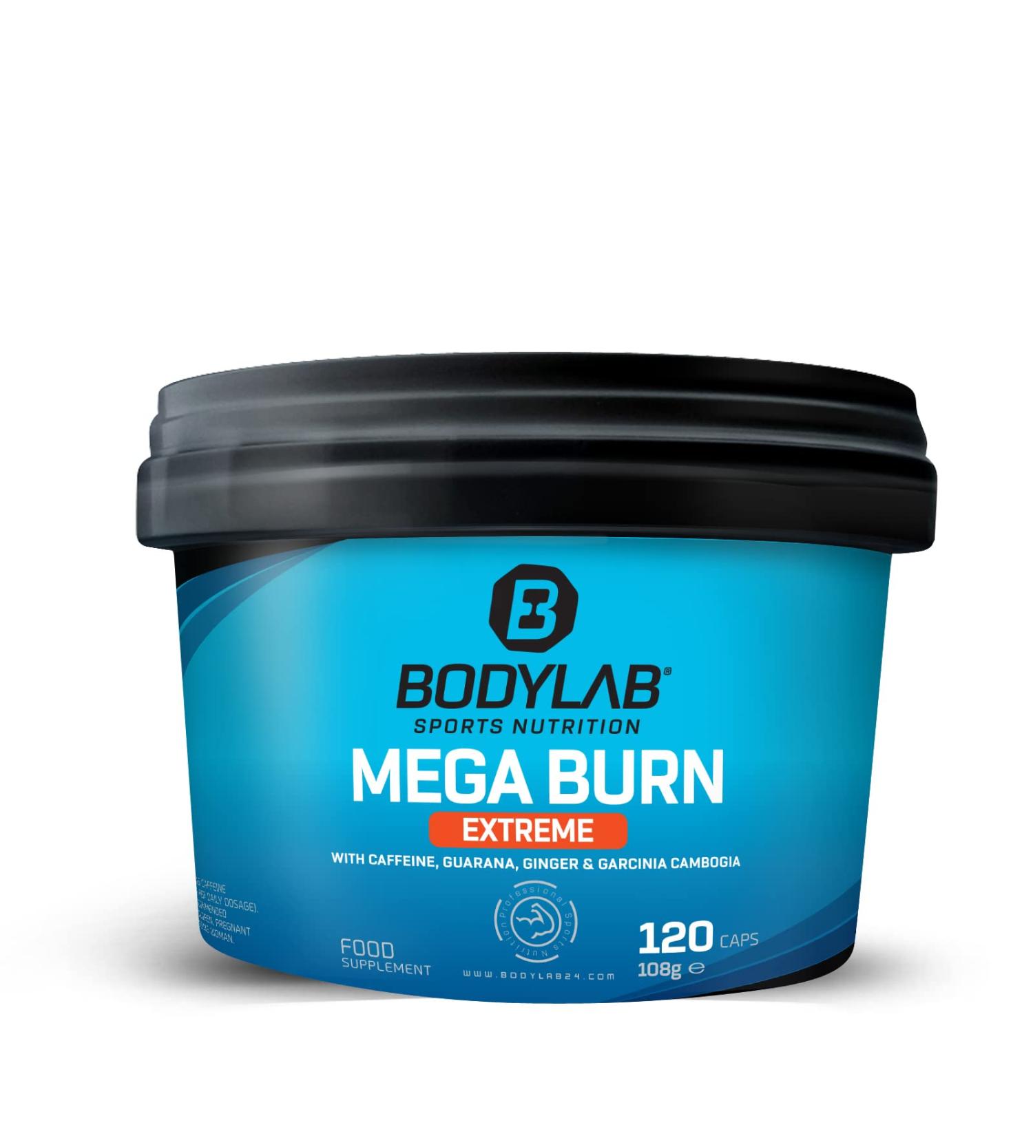 BODYLAB24 Mega Burn Extreme - 120 Capsules with Caffeine & Natural Ingredients for Diet Support - Buy Online on GoSupps.com