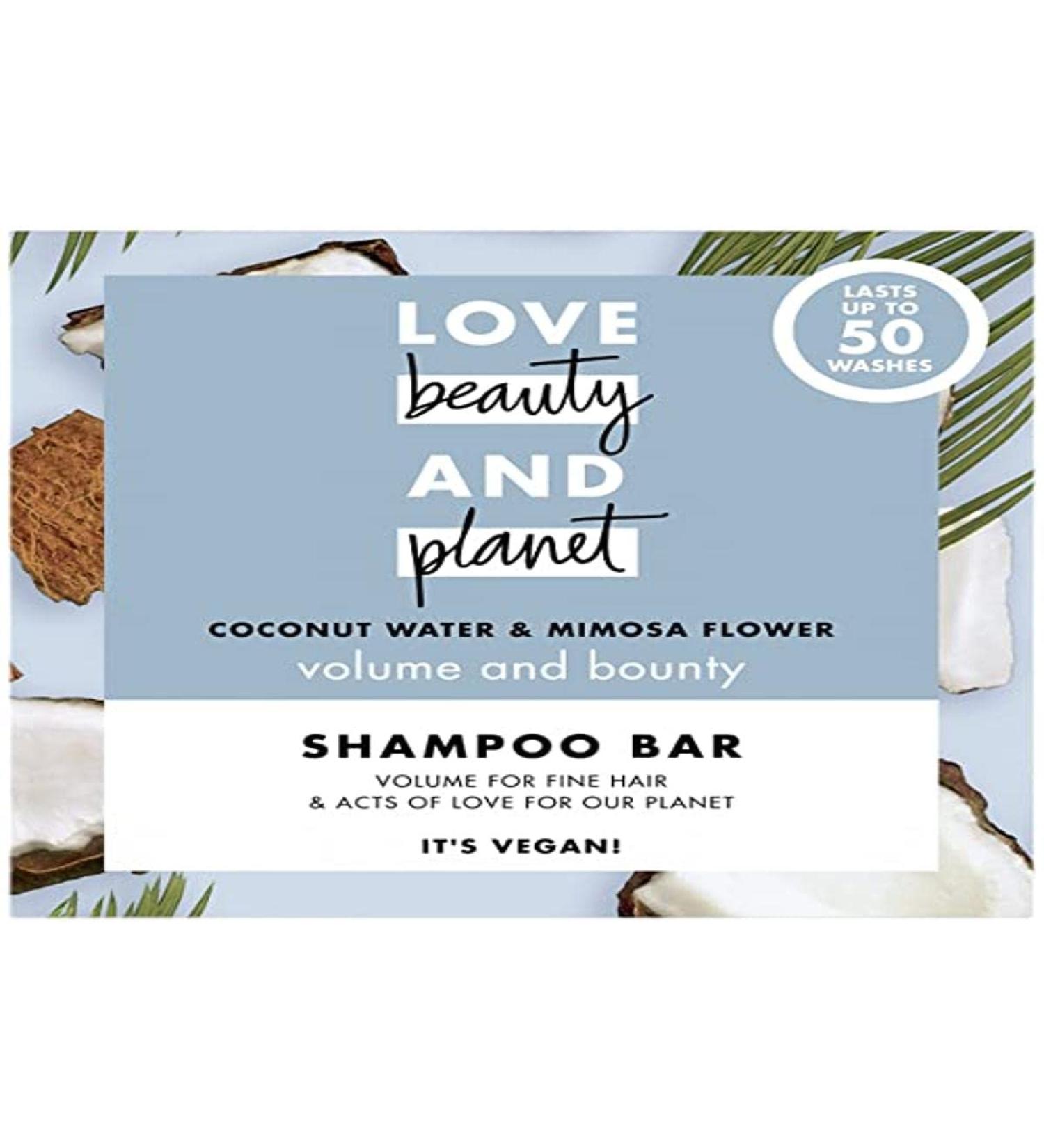 Shampoo Bar - Volume and Bounty Coconut Water & Mimosa Flower LOVE BEAUTY AND PLANET Solido Shampoo Normal Hair Damen 90 gr Saponetta