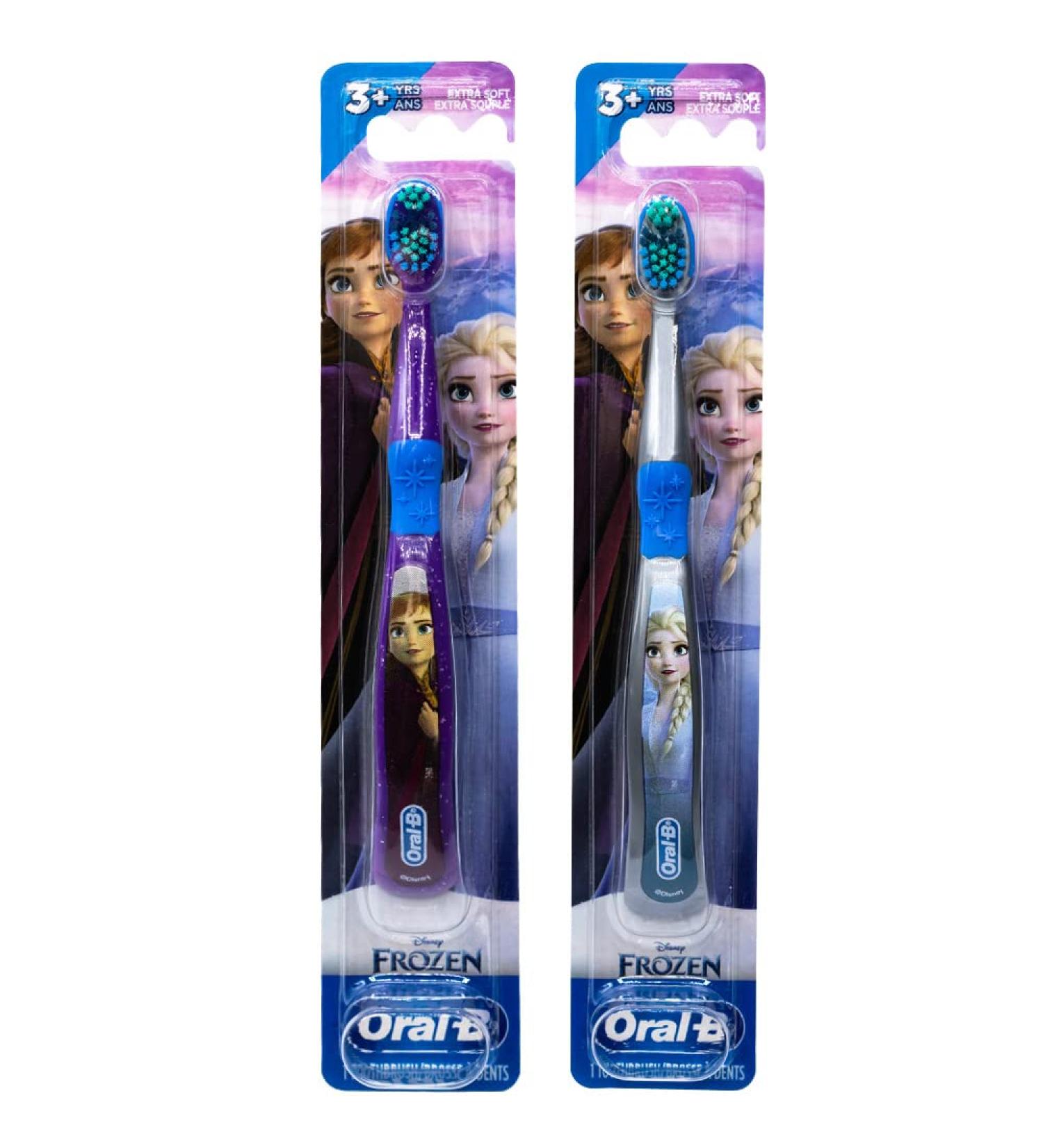 Oral-B Disney Frozen Toothbrush 3+ YRS Extra Soft - Pack of 2 (Characters Vary) - Buy Online on GoSupps.com