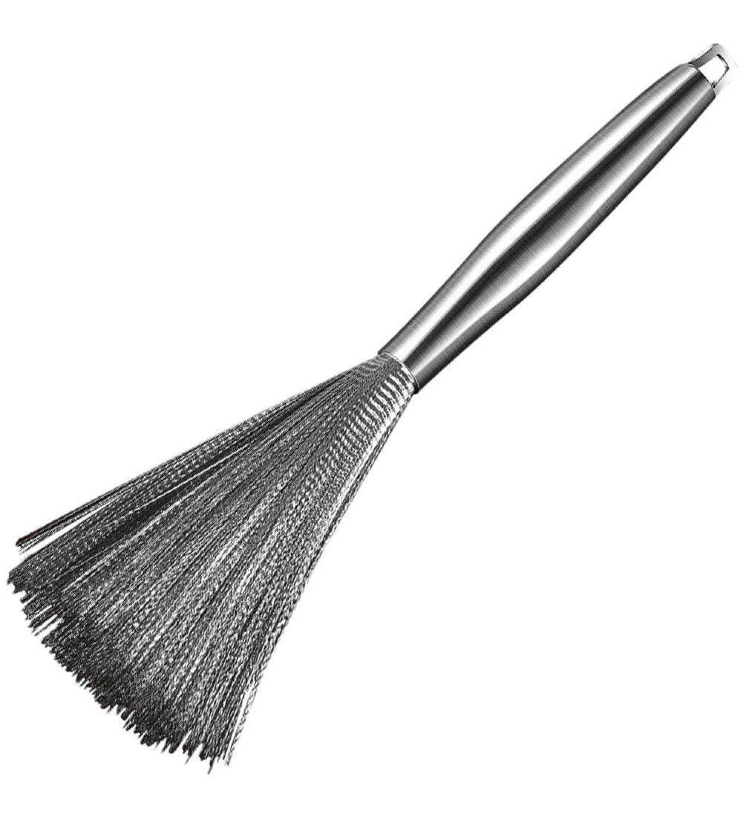 Stainless Steel Wire Pot Brush Pot Scrubber Brush with Long Handle Dishwashing Brush Household Cleaning Tool for Kitchen - Buy Online on GoSupps.com