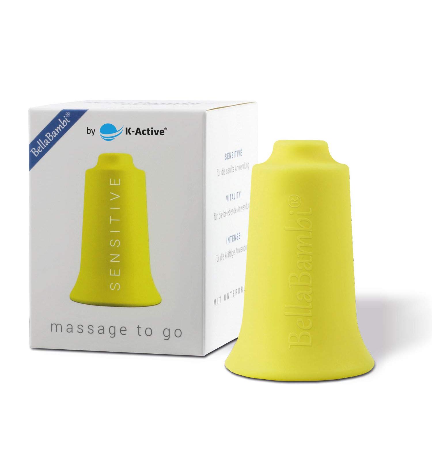 BellaBambi Cupping Cup by K-Active SENSITIVE | Negative Pressure Massage | Yellow | 3.5 cm | International Shipping Available - Buy Online on GoSupps.com