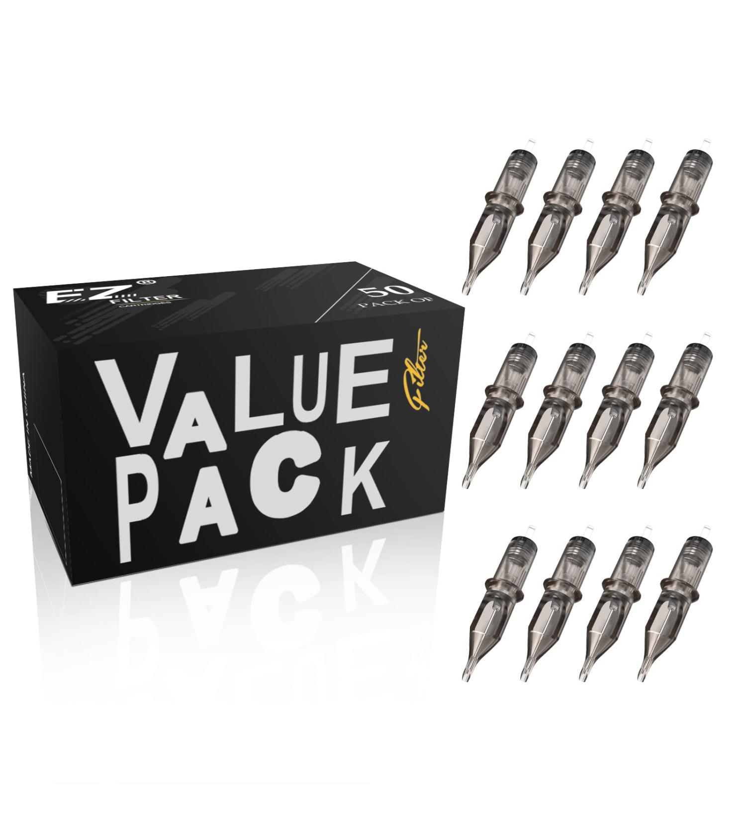 EZTAT2 50Pcs Tattoo Mixed Cartridge Needles #12 - 3RS 5RS 7RS 9RS 11RS Assorted Round Shader for Rotary Tattoo Machine - Buy Online on GoSupps.com