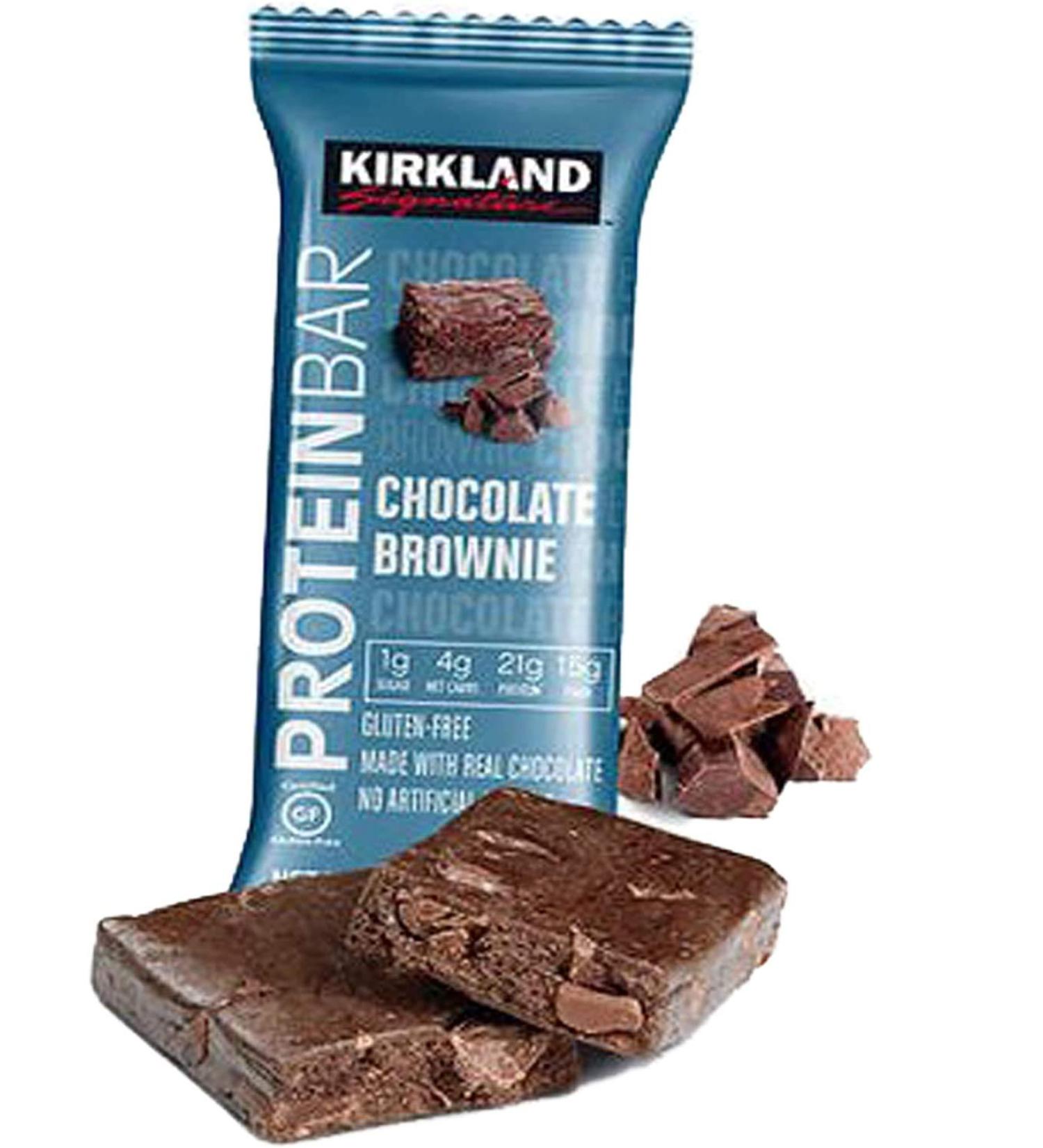 Kirkland Signature Protein Bars Chocolate Brownie 2.12 oz 20-count Chocolate 20 Count (Pack of 1)