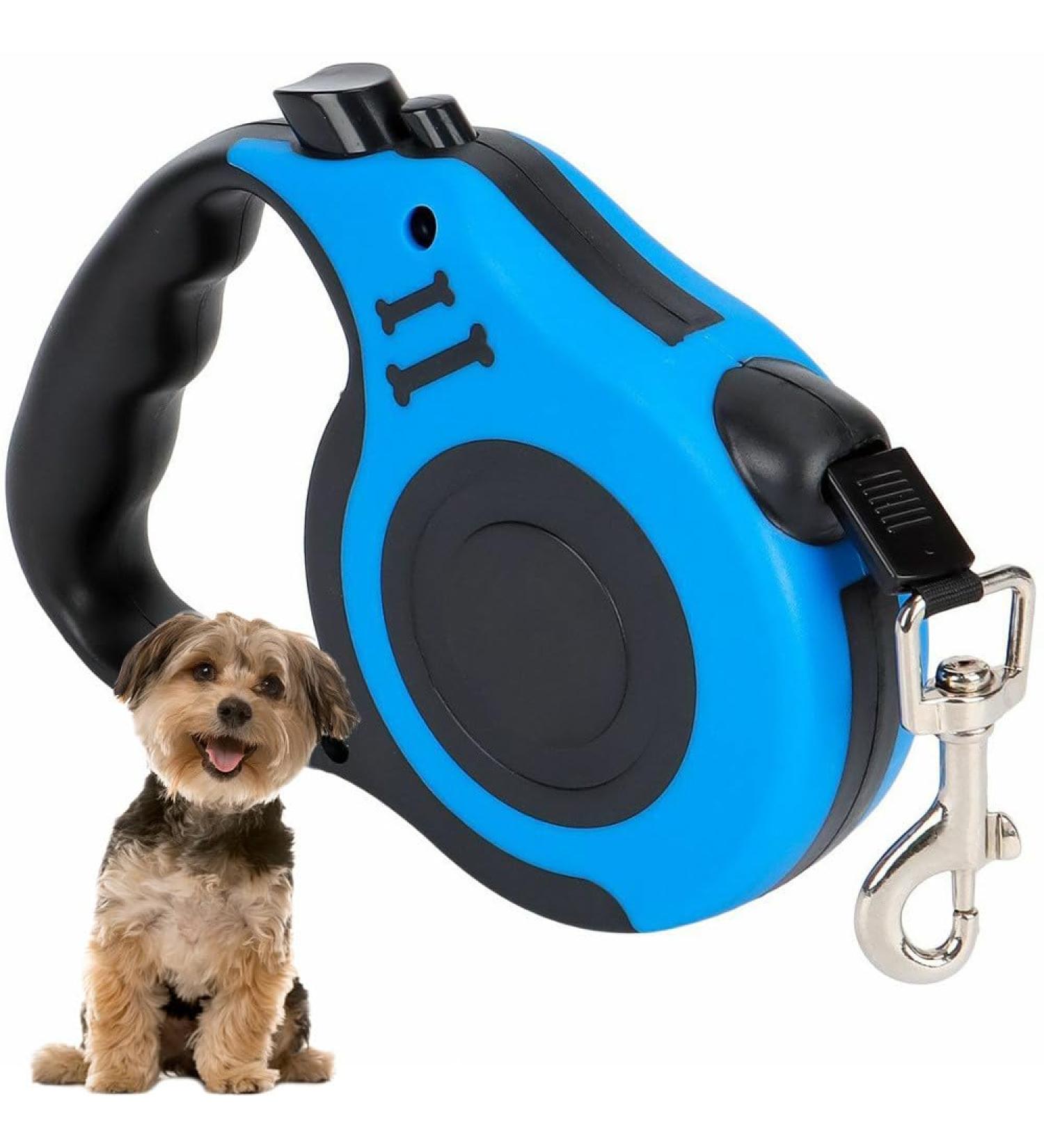 Fluffix Roll Linen 5m Dog Leash - Yellow | Comfortable Handle & Integrated Brake | Durable Pull-Out Leash for Small & Large Dogs Up to 15kg - Buy Online on GoSupps.com
