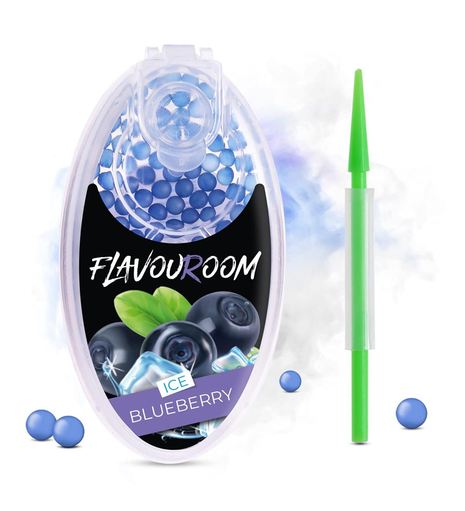 Flavouroom Aroma Click - 100 Premium Balls for DIY Ice Blueberry Flavor | Easy Use & Practical Box - Buy Online on GoSupps.com