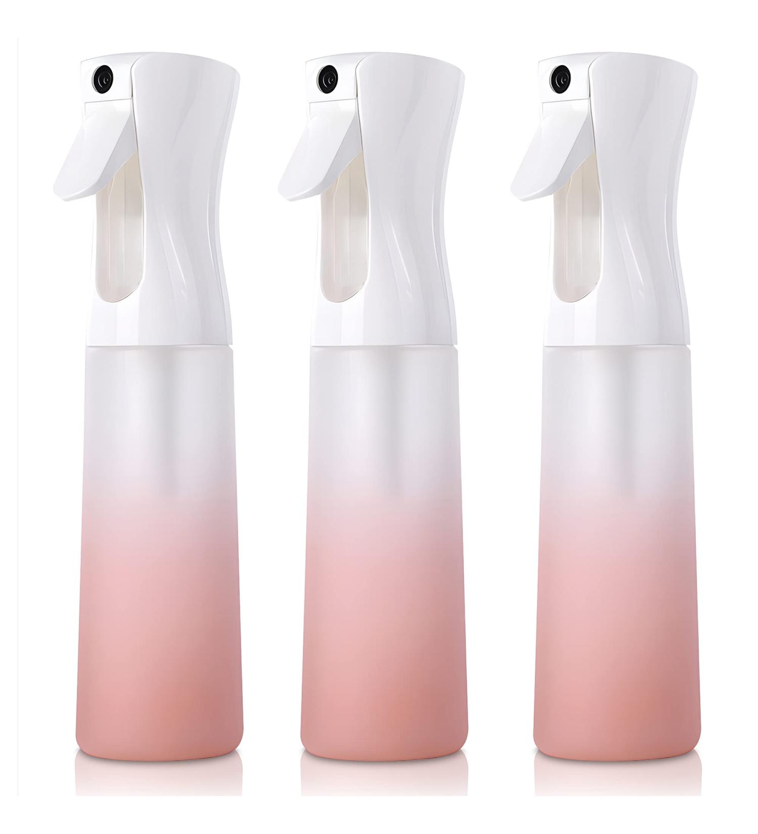 Continuous Mist Spray Bottle 10oz - Pack of 3 Pink | Fine Mister for Hair, Cleaning Solutions, Plants - Buy Online on GoSupps.com