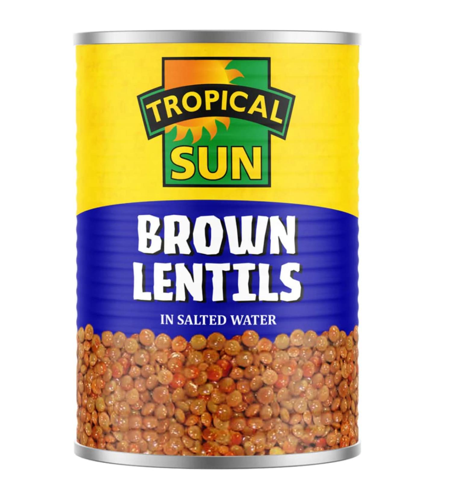 2 x Tropical Sun Brown Lentils 12 x 400g